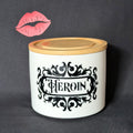 Funny Statement Storage Canister Heroin, Decorative Kitchen Storage Jar, Bold Home Decor, Sassy Swears