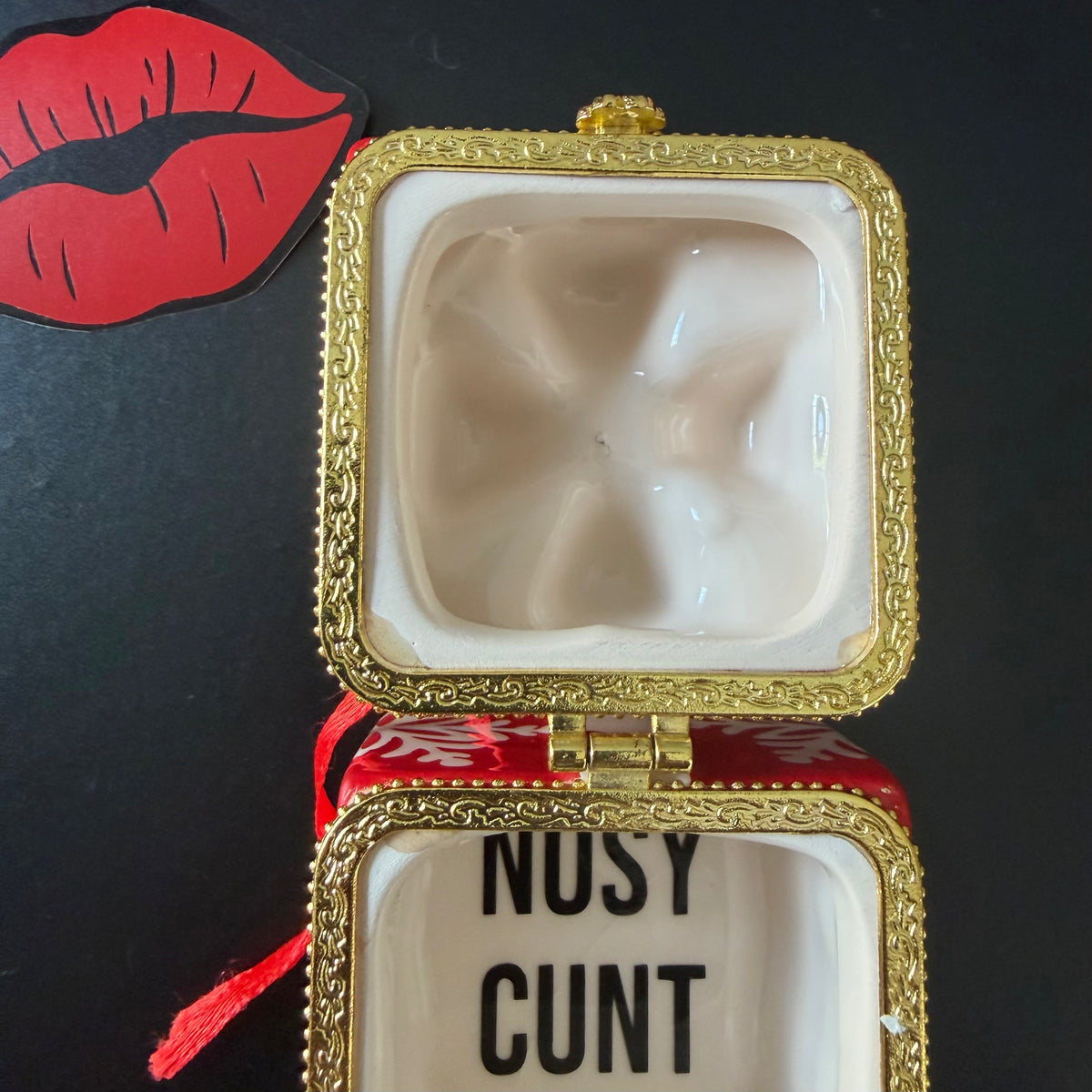 Nosy Cunt Mini Christmas Gift Trinket Box Christmas Tree Decoration