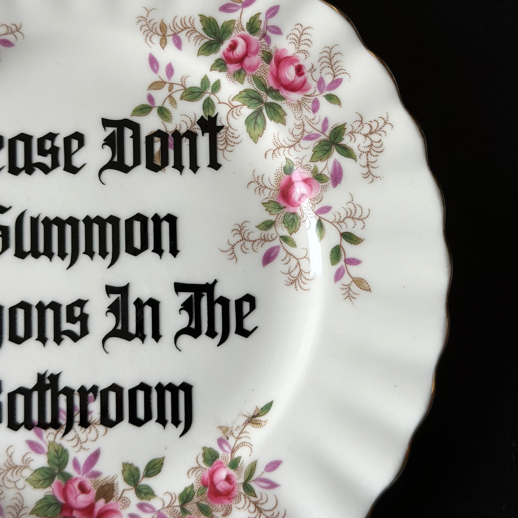 Please Don't Summon Demons In The Bathroom, Royal Albert Lavender Rose Plate