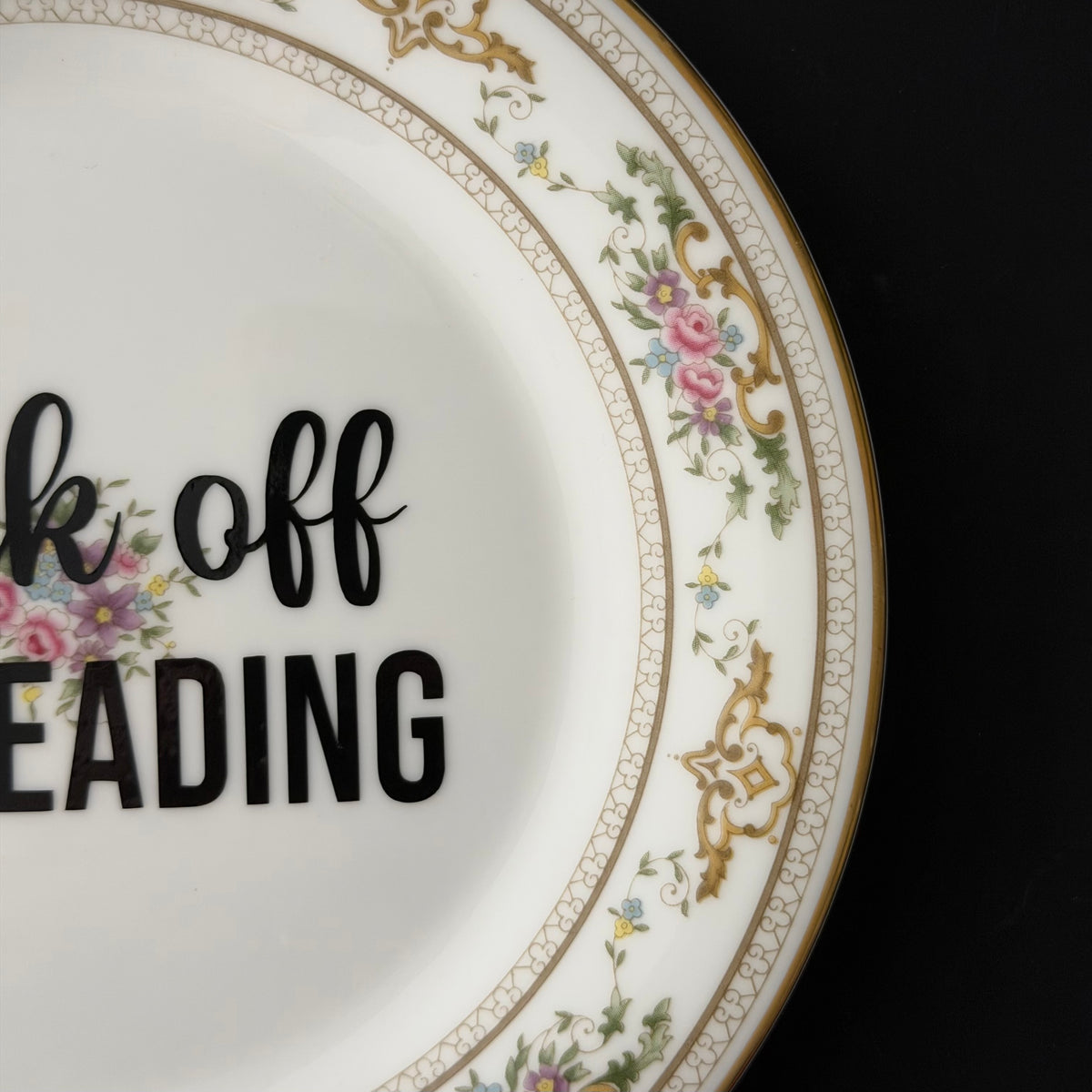 Fuck Off I'm Reading Vintage Royal Doulton Bone China Plate