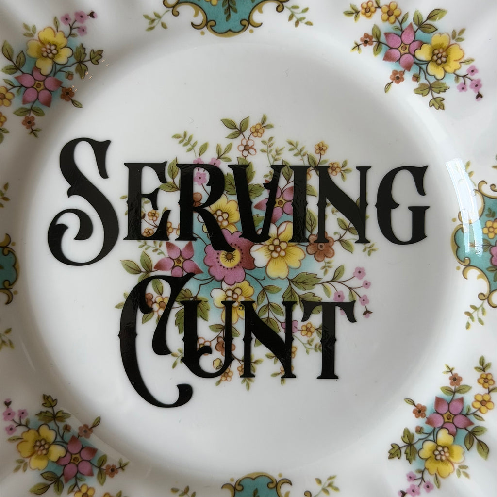 Serving Cunt, Vintage Royal Stafford Bone China Plate