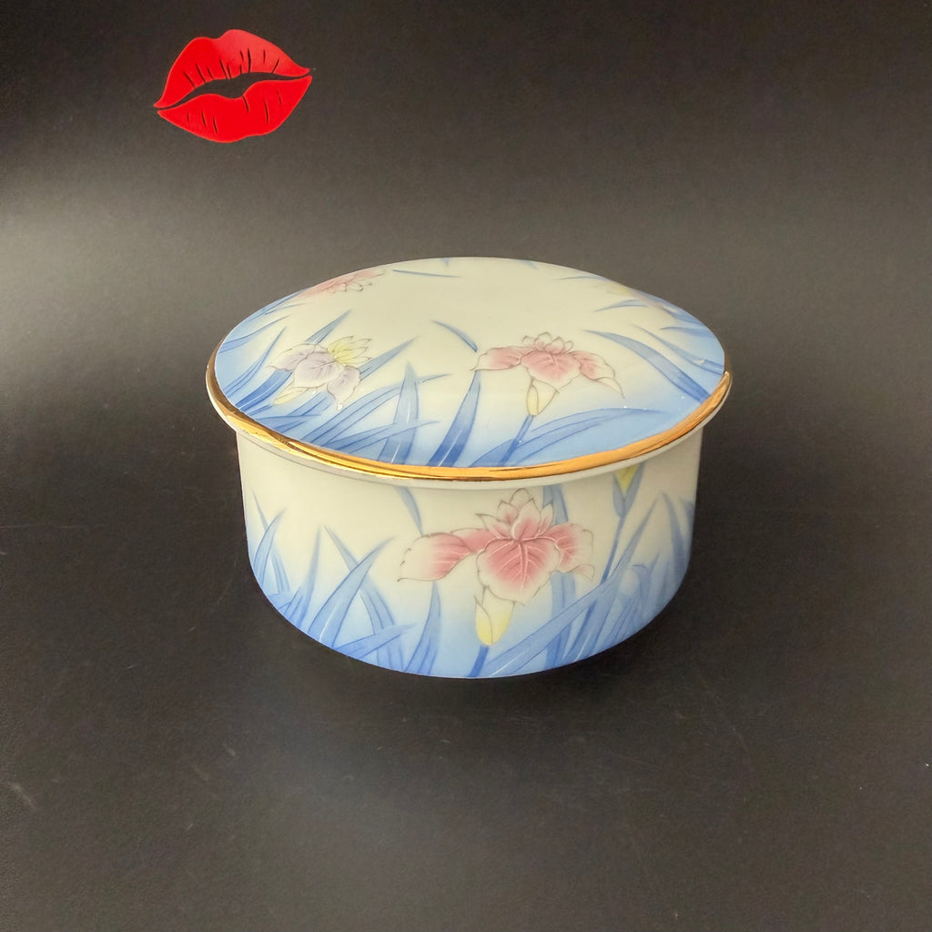Well... Aren't You A Nosy Cunt, Upcycled Floral Vintage St Michael Bone China Trinket Dish with Lid.