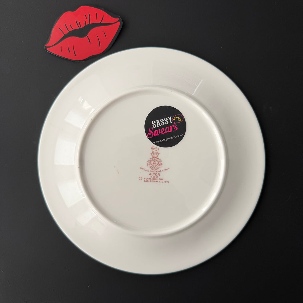 Fuck Off I'm Reading Vintage Royal Doulton Bone China Plate