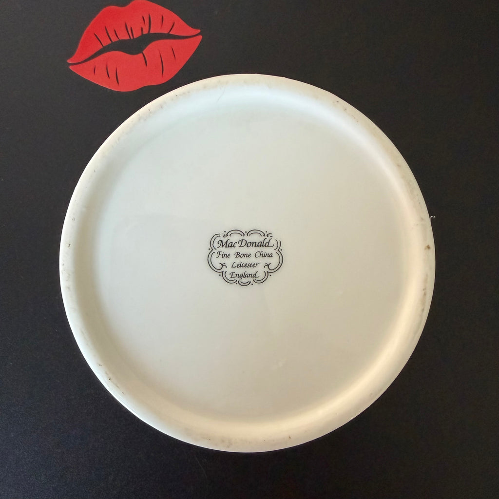 Nosy Bitch Upcycled Floral Vintage Trinket Dish with Lid, Funny Sweary Gift