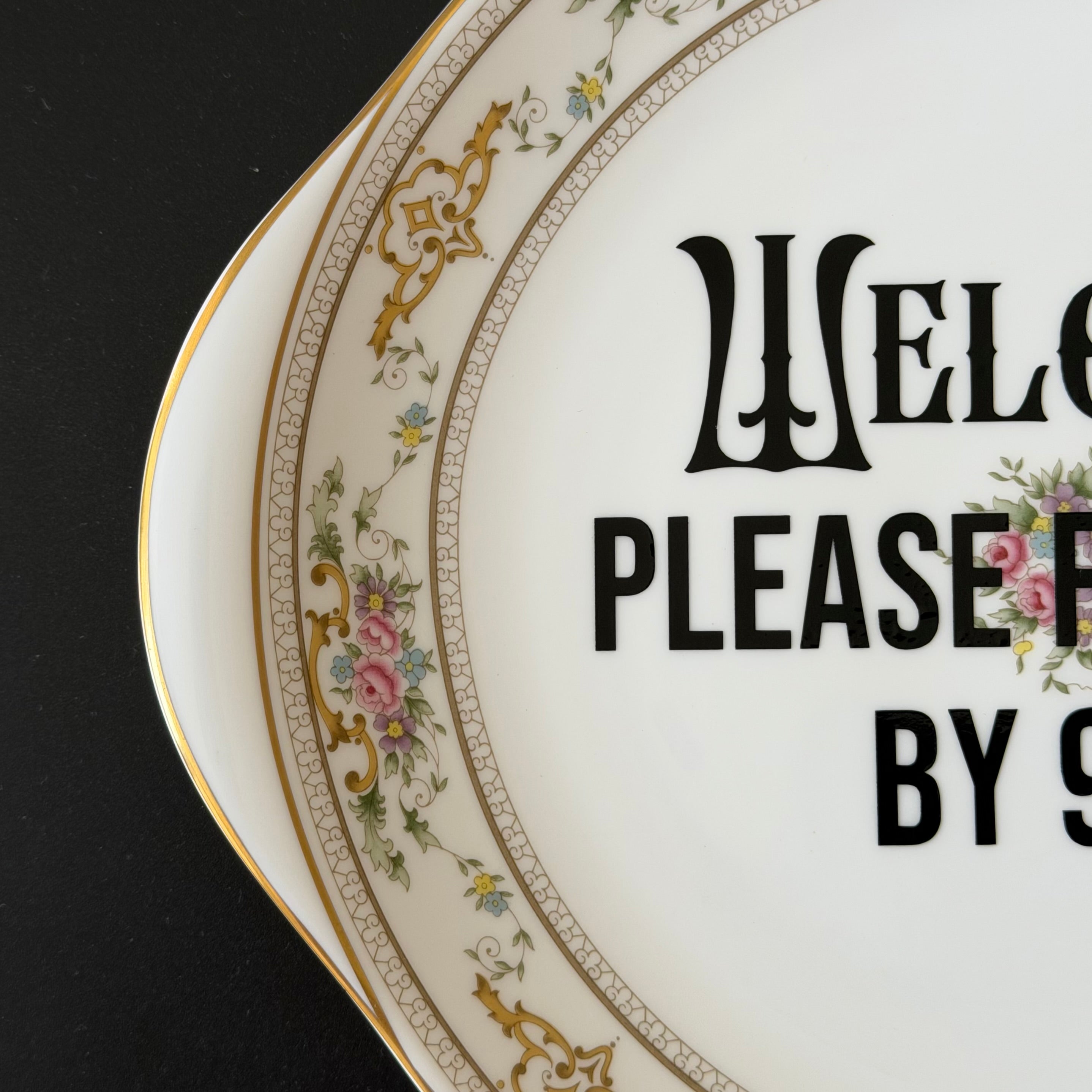 Welcome, Please Fuck Off by 9PM Decorative Bone China Serving Plate