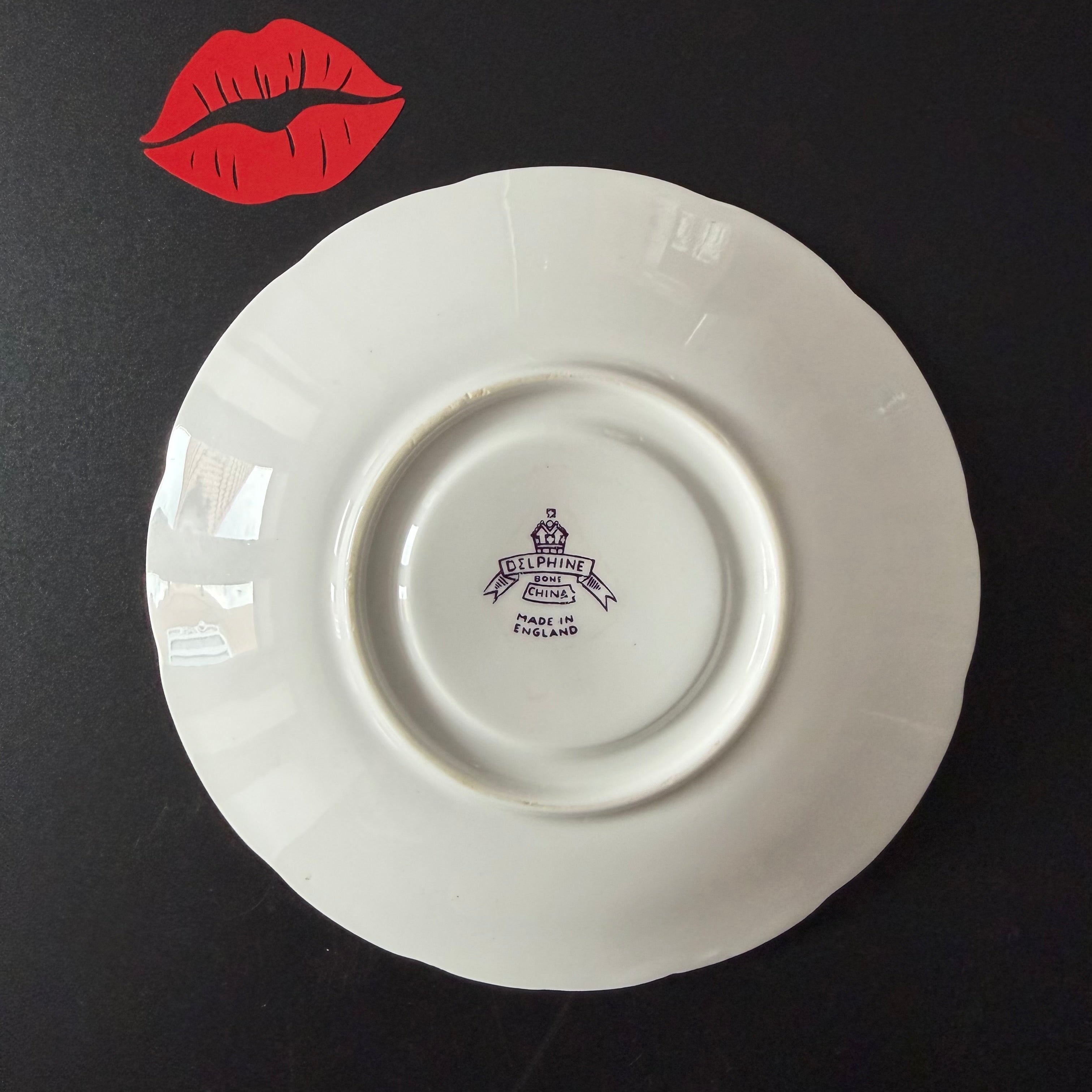 Minge Vintage Bone China Saucer, Funny Sweary Upcycled China Plate