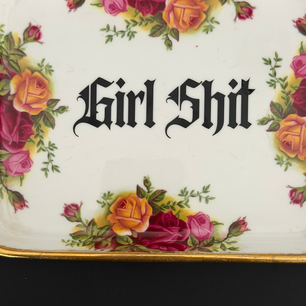 Girl Shit Vintage Royal Albert Bone China Trinket Dish