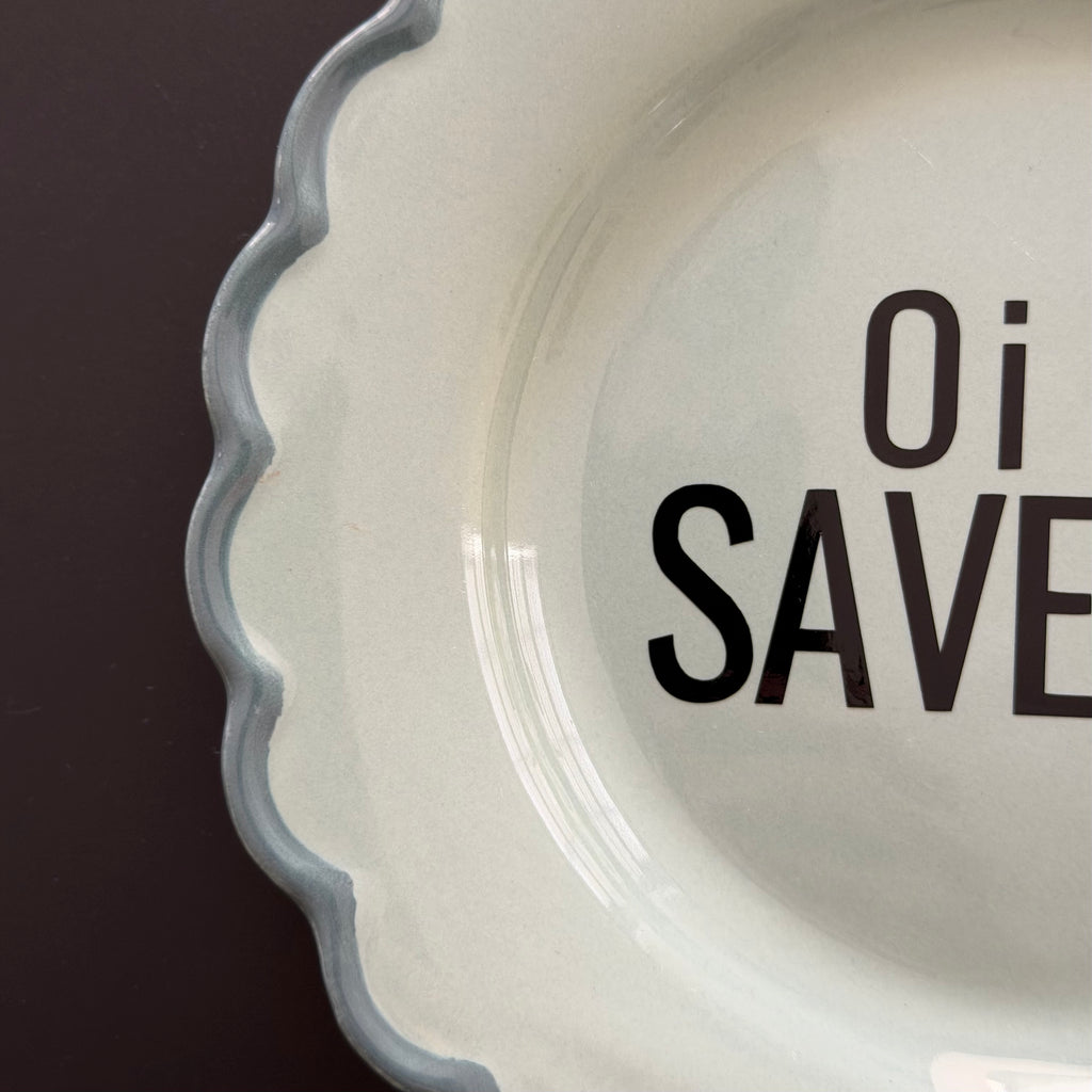 "Oi Oi Saveloy!" Funny British Humour Decorative Plate | Sweary Gift