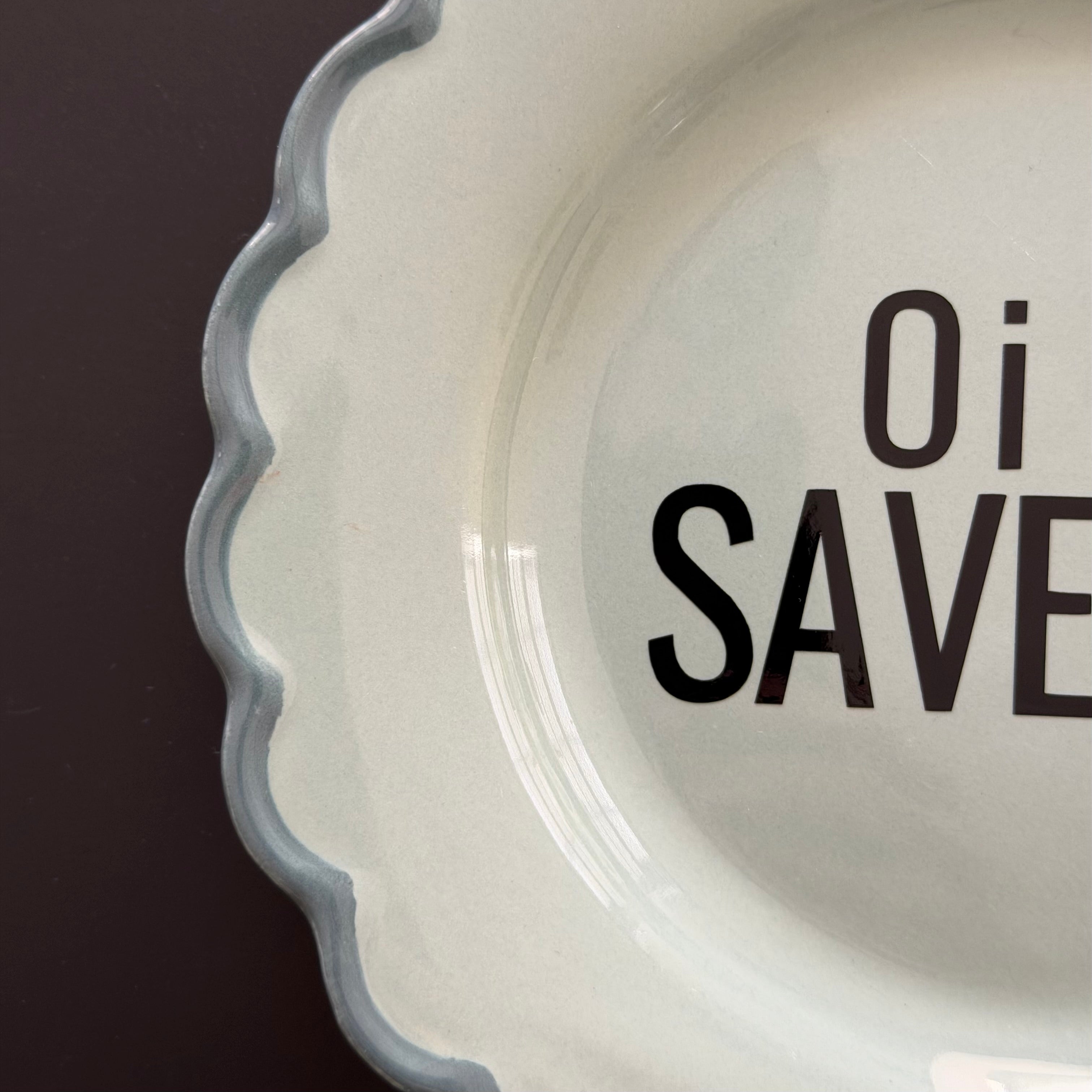 "Oi Oi Saveloy!" Funny British Humour Decorative Plate | Sweary Gift