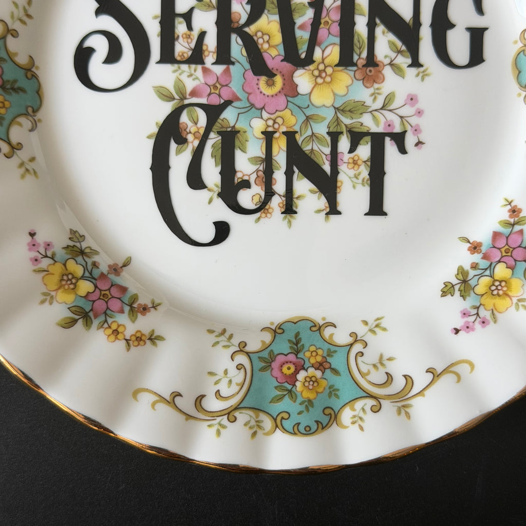 Serving Cunt, Vintage Royal Stafford Bone China Plate