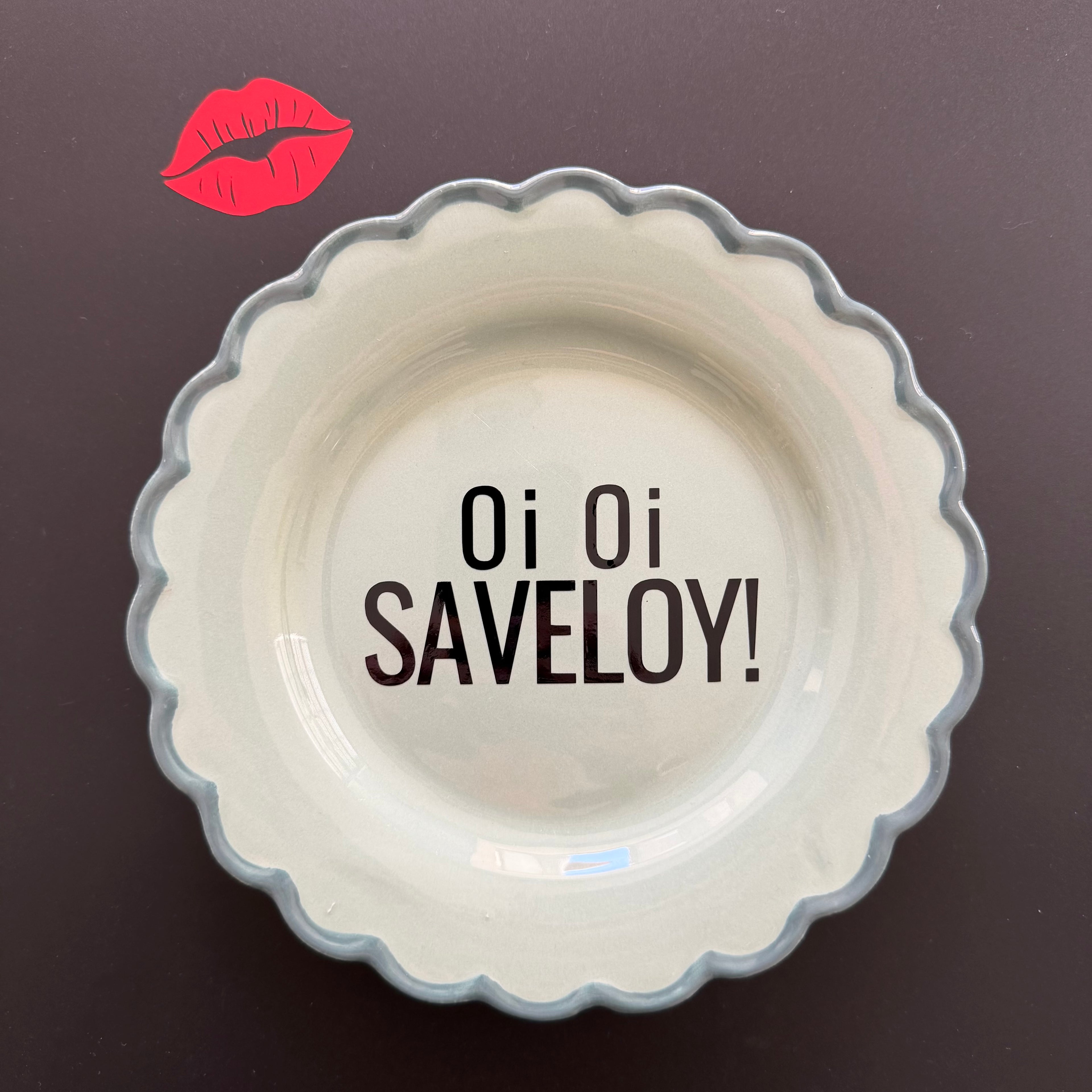 "Oi Oi Saveloy!" Funny British Humour Decorative Plate | Sweary Gift