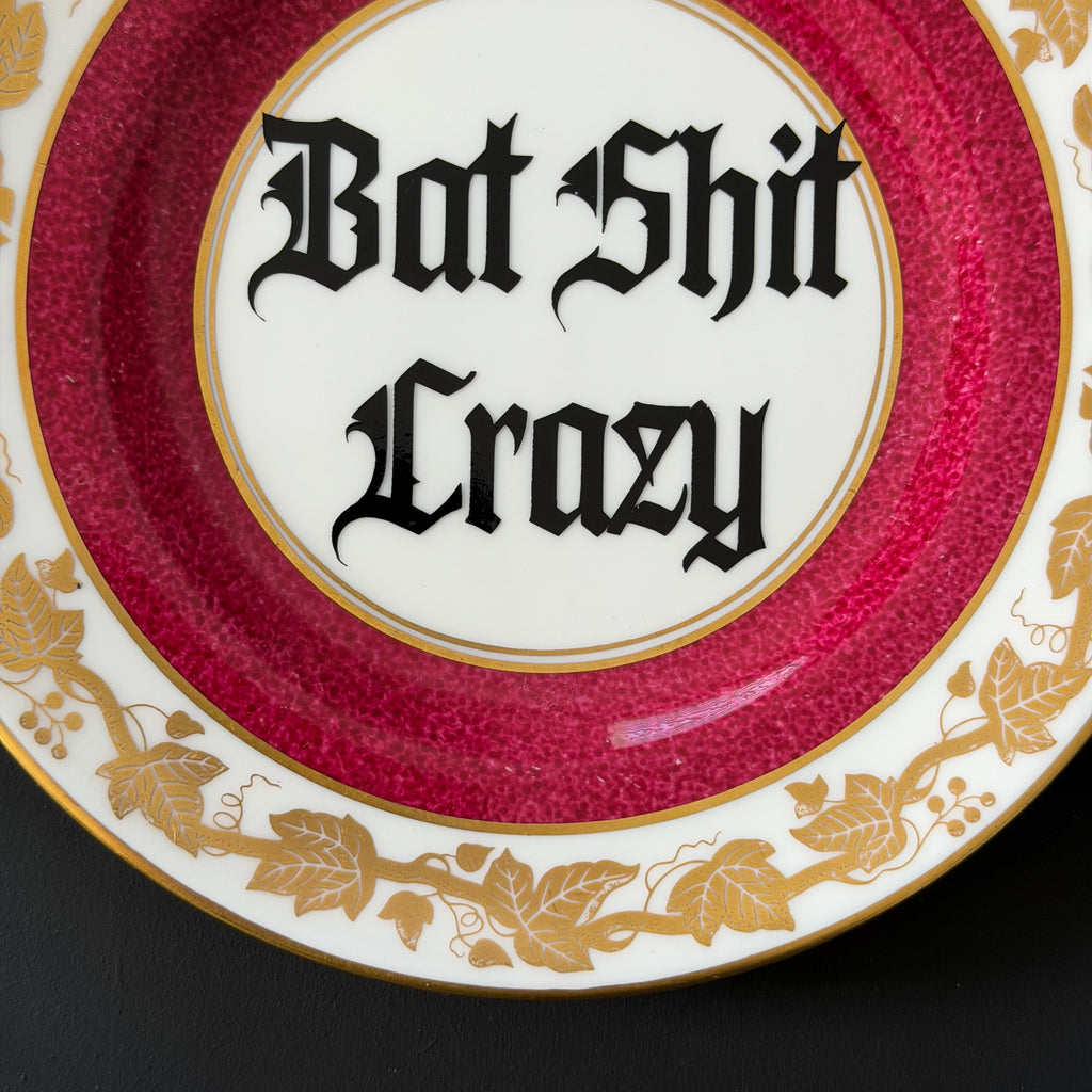 Bat Shit Crazy Vintage Wedgwood Bone China Plate