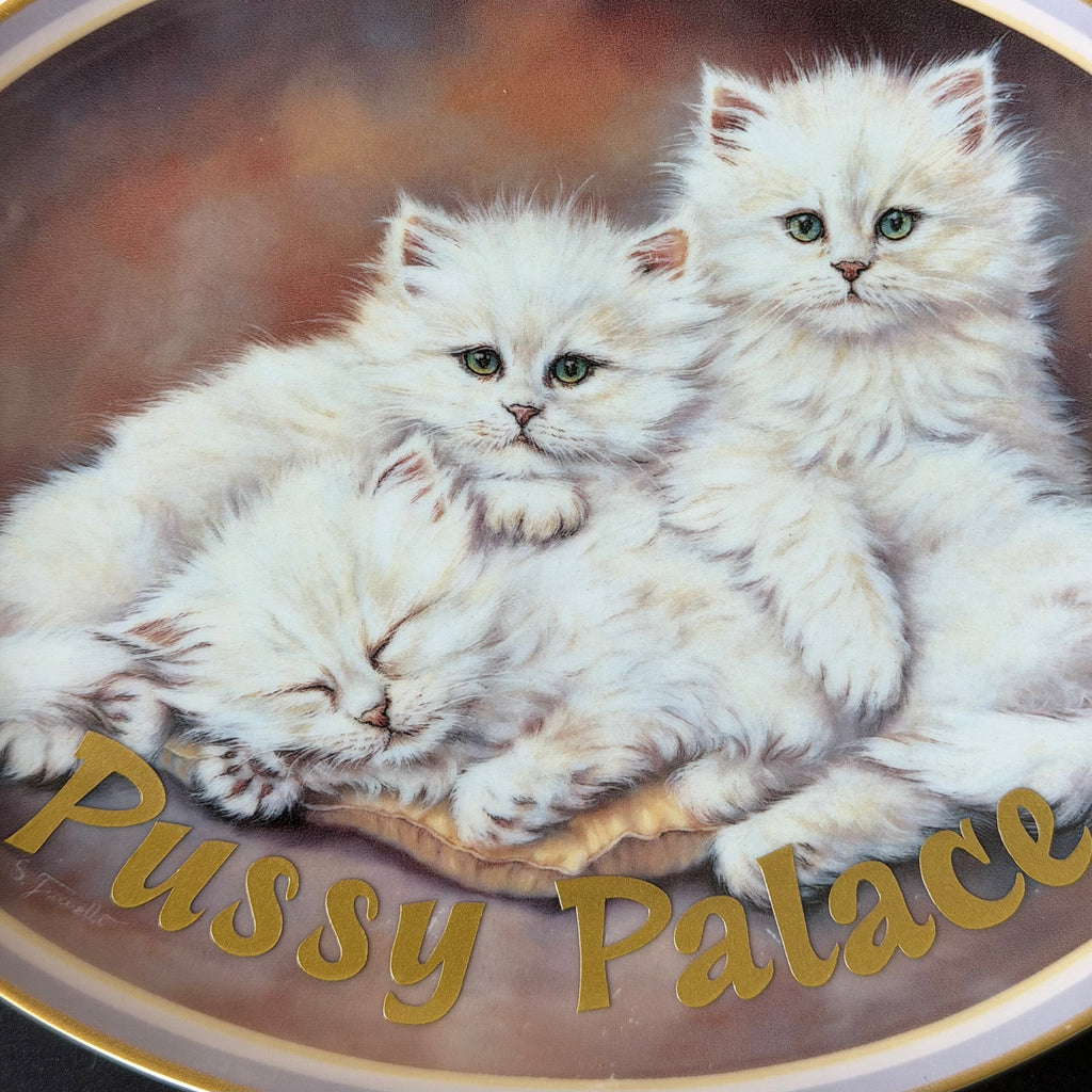 Pussy Palace Vintage Cat Plate