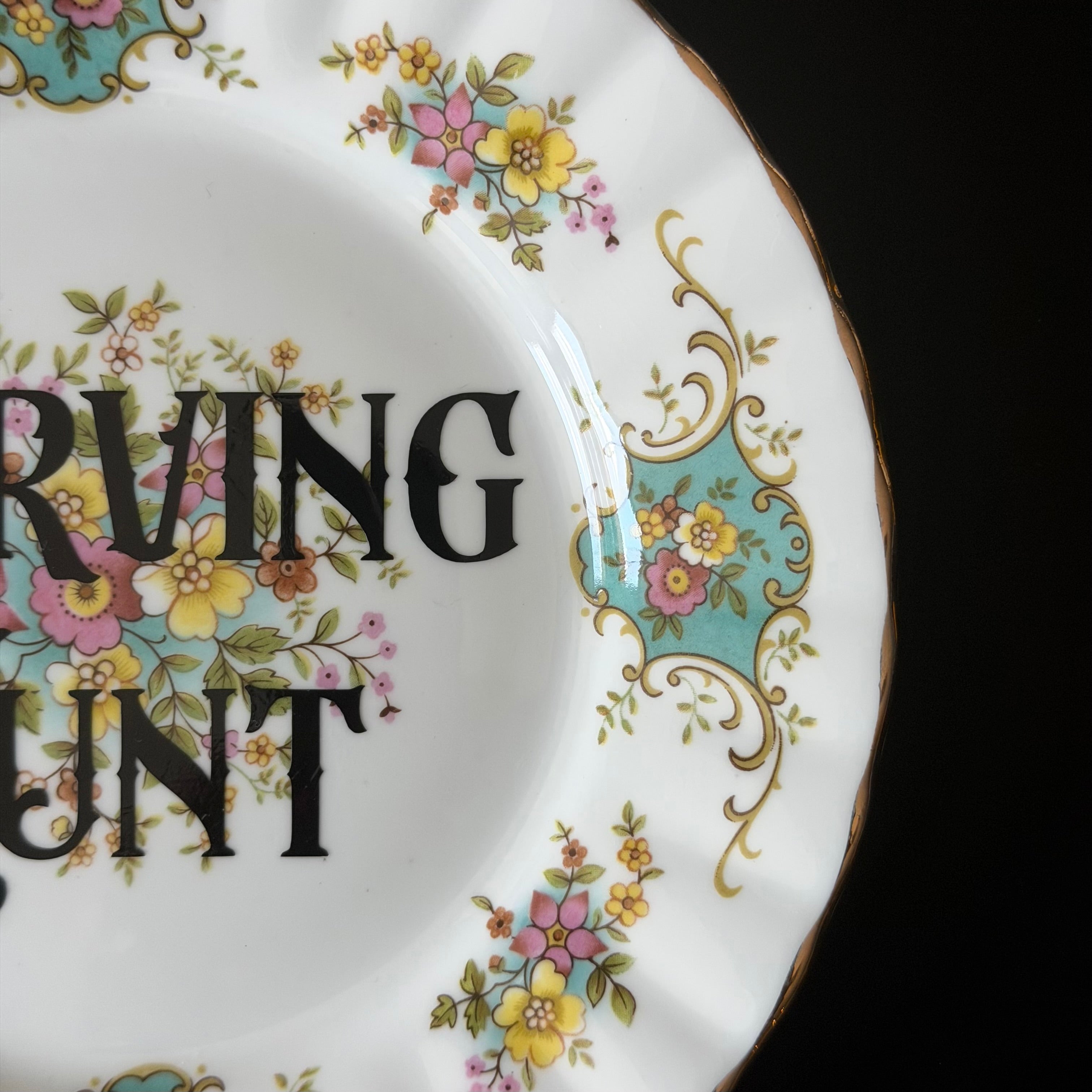 Serving Cunt, Vintage Royal Stafford Bone China Plate