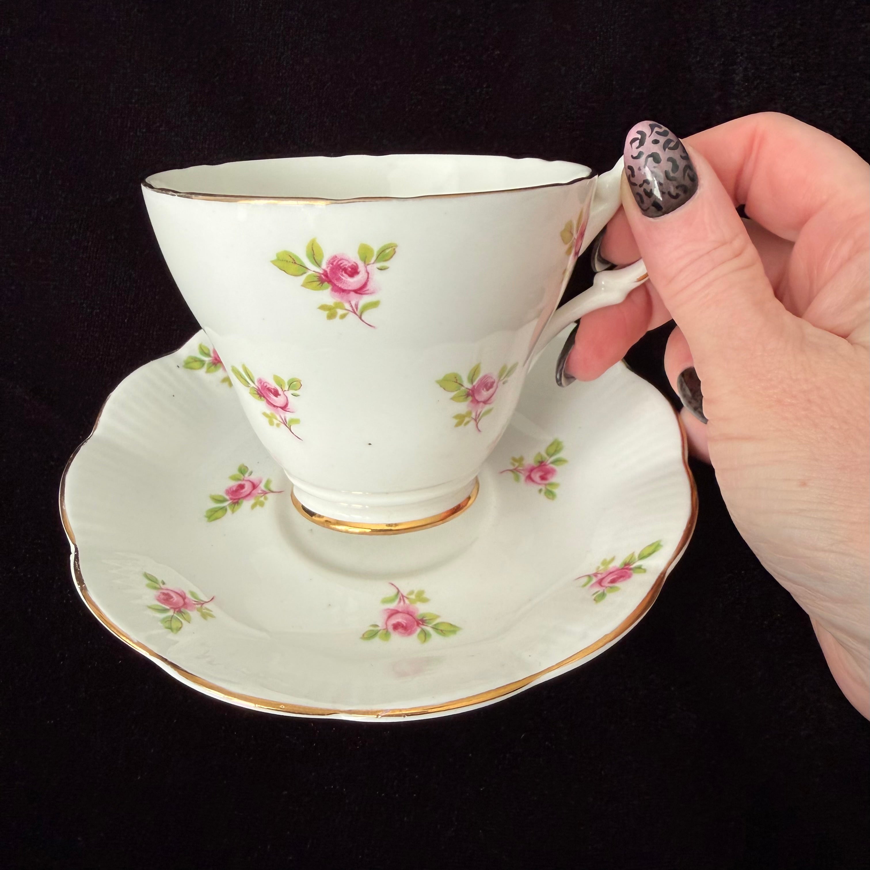 Unhinged, Vintage Bone China Statement Cup & Saucer, Home Decor