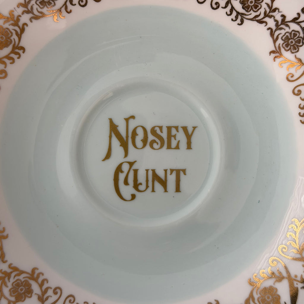 Nosey Cunt | Hand Decorated Vintage Bone China Plate