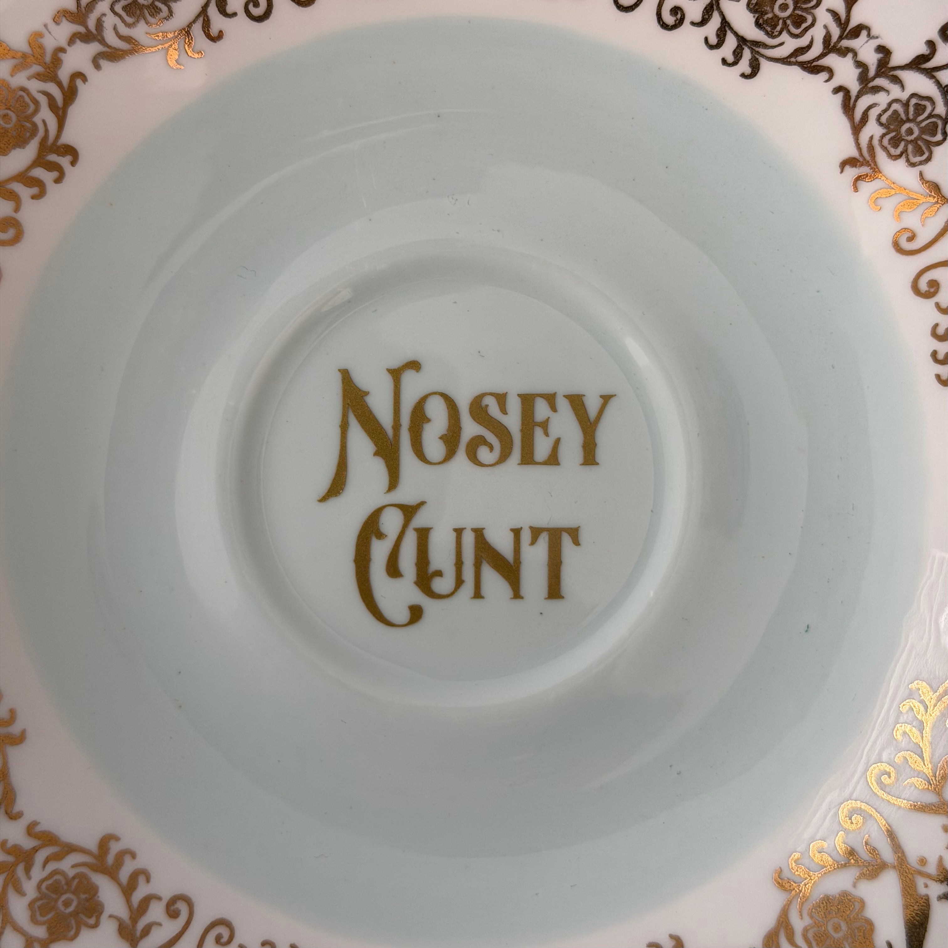 Nosey Cunt | Hand Decorated Vintage Bone China Plate