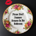 Please Don't Summon Demons In The Bathroom, Royal Albert Old Country Roses Plate