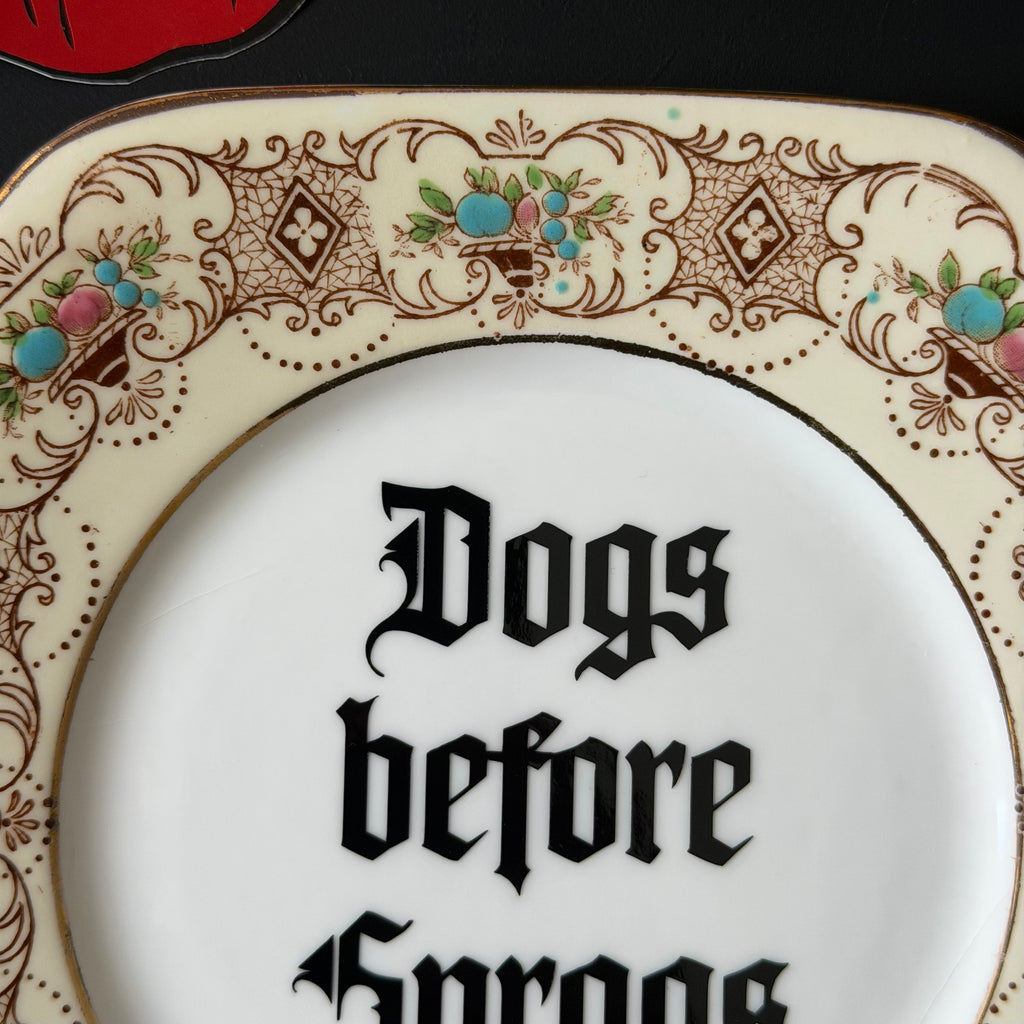 Dogs Before Sprogs, Vintage Roslyn China Plate