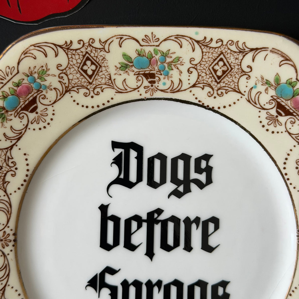 Dogs Before Sprogs, Vintage Roslyn China Plate