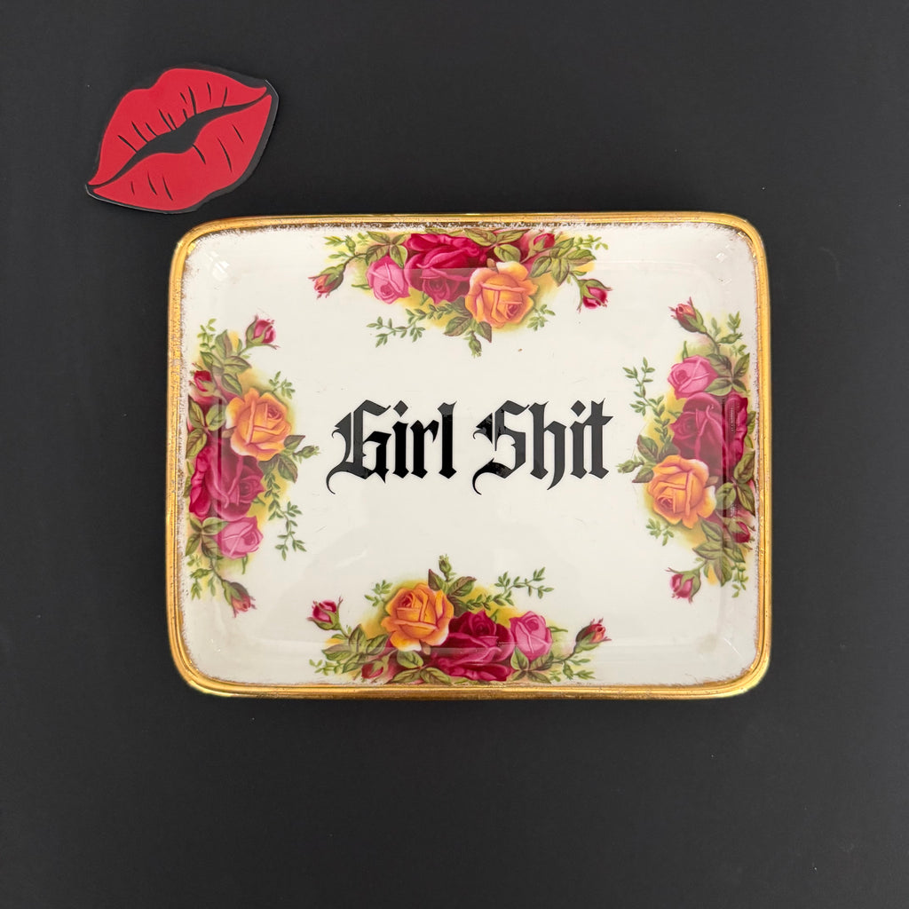 Girl Shit Vintage Royal Albert Bone China Trinket Dish