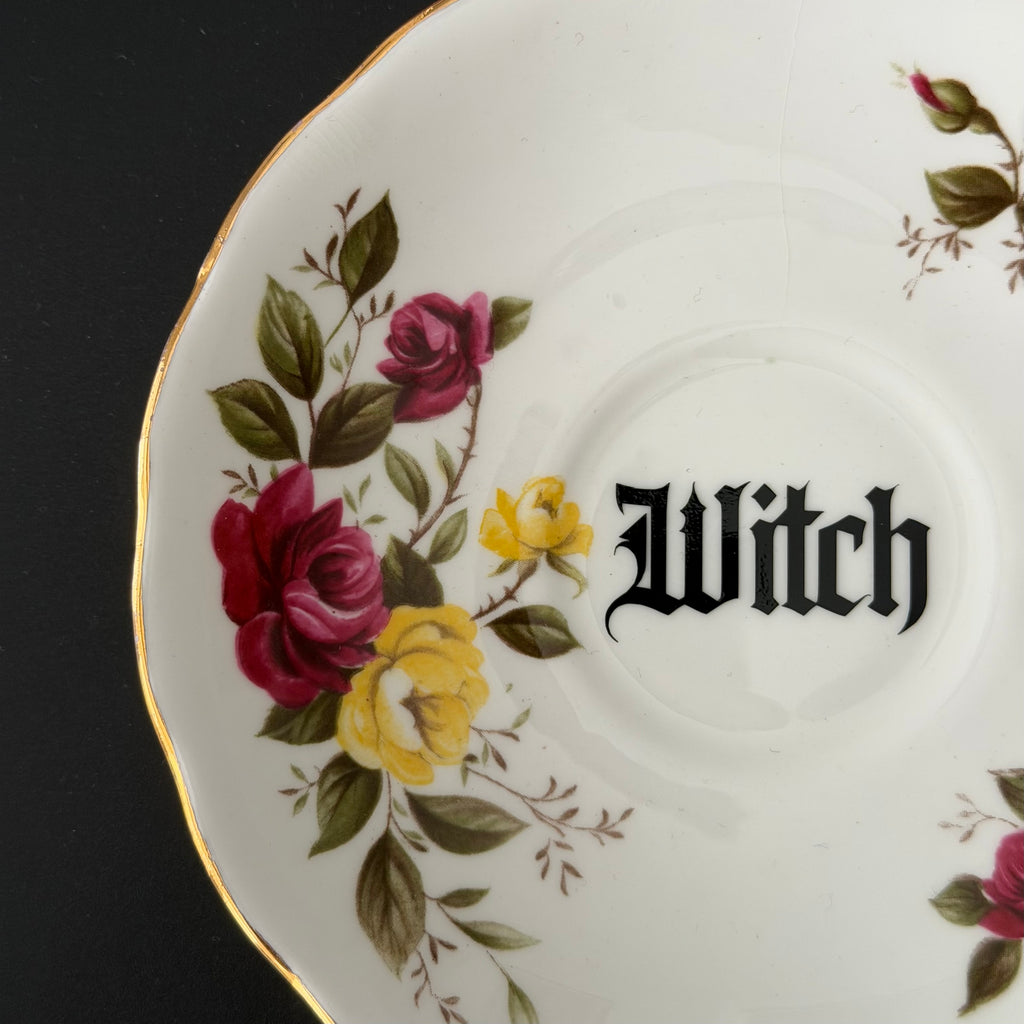 Witch Vintage Bone China Saucer Plate