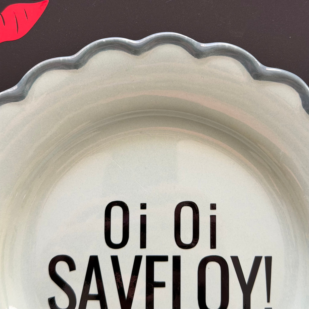 "Oi Oi Saveloy!" Funny British Humour Decorative Plate | Sweary Gift
