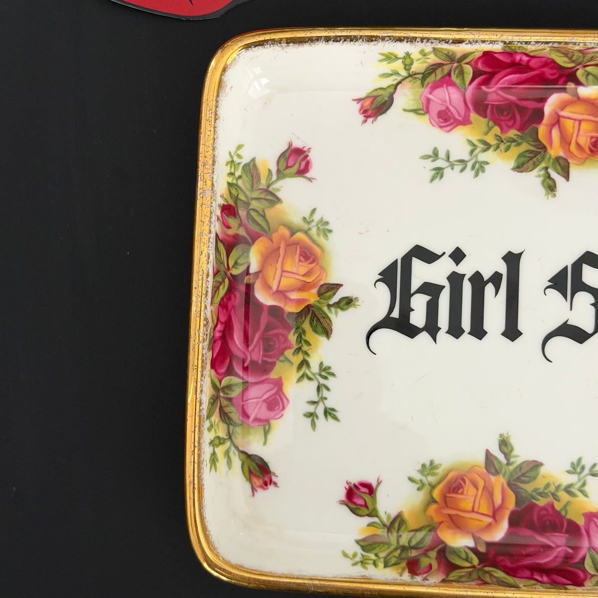 Girl Shit Vintage Royal Albert Bone China Trinket Dish