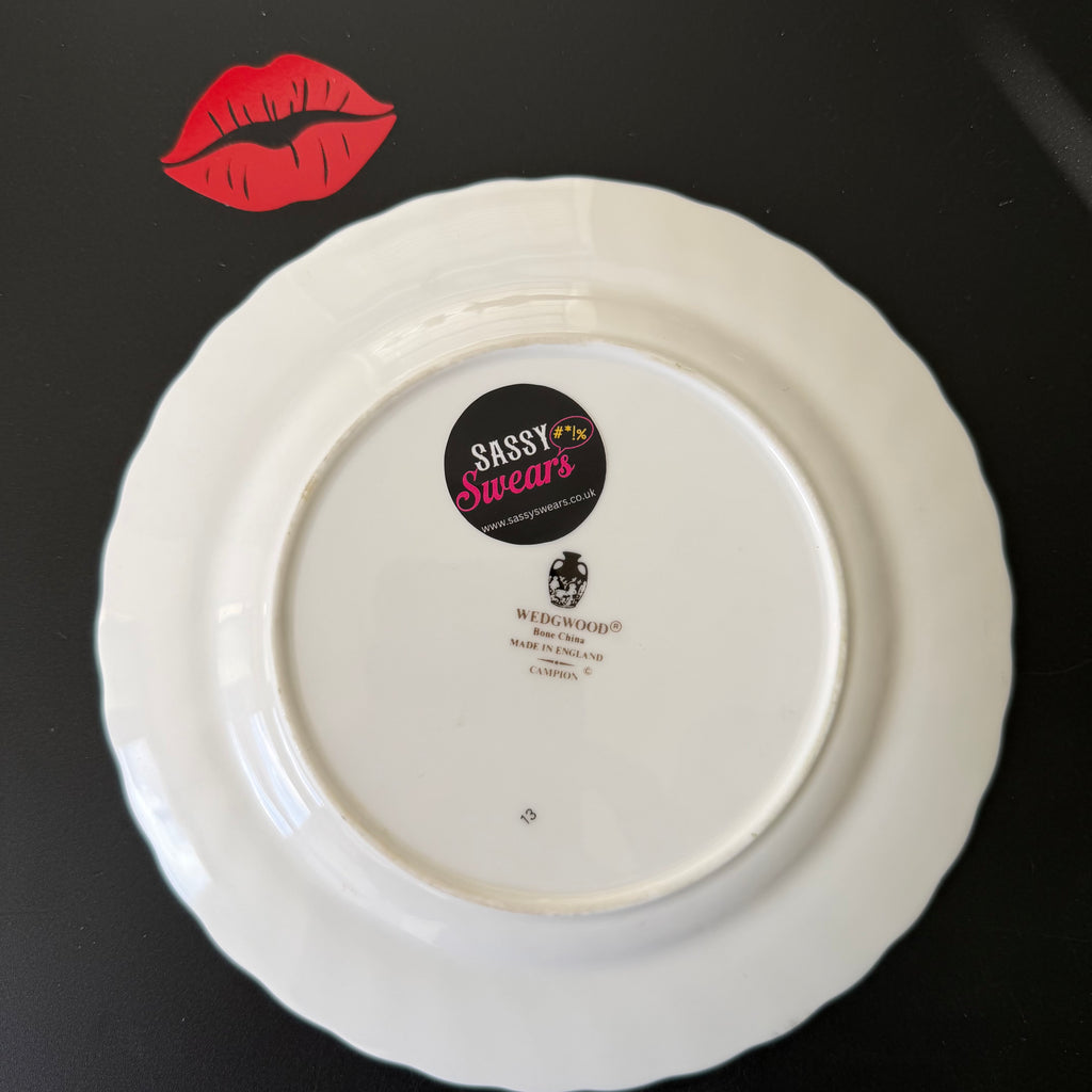 At Least My Trauma Made Me Funny Could've Just Made Me A Cunt, Hand Decorated Vintage Bone China Plate, Decorative Gift, Home Decor
