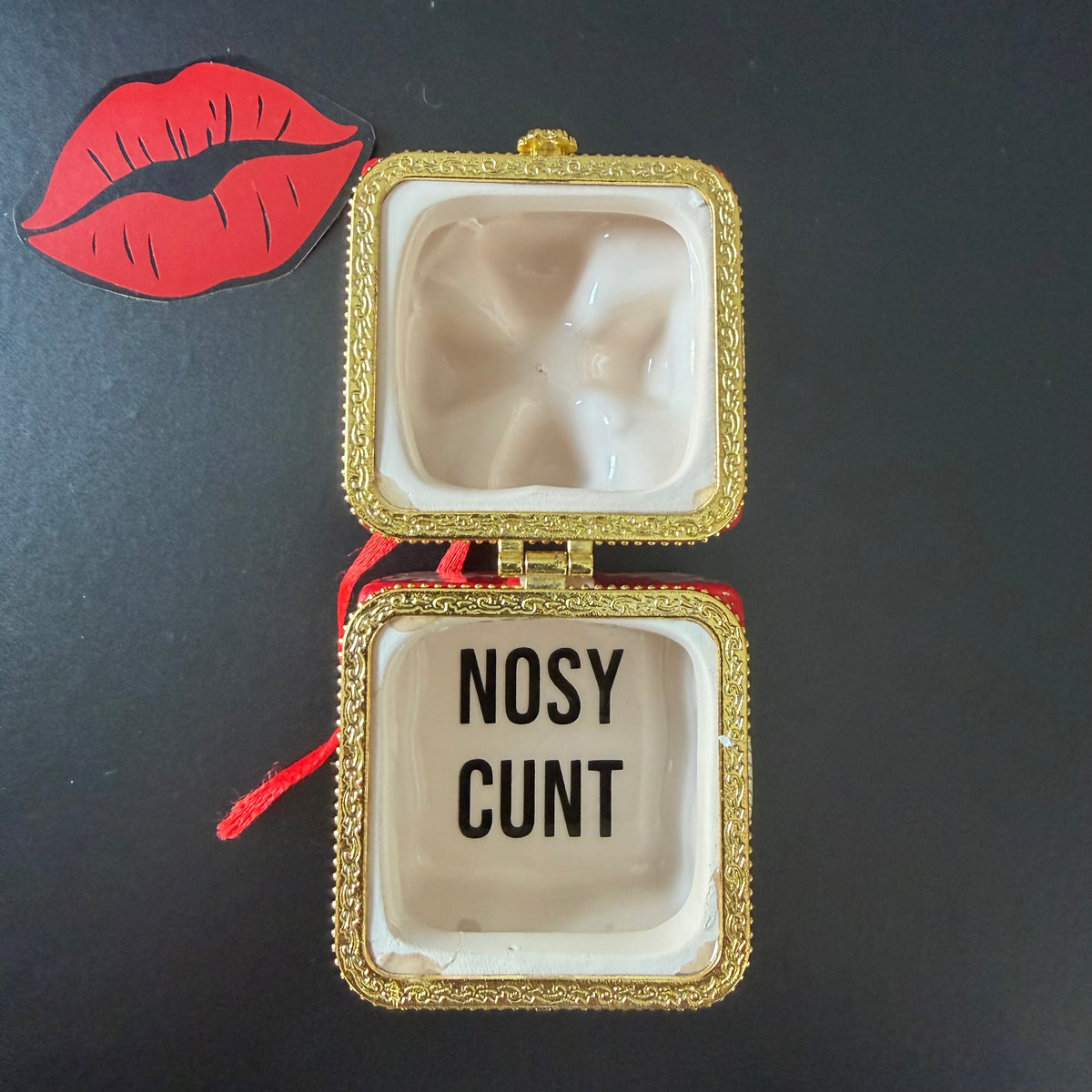 Nosy Cunt Mini Christmas Gift Trinket Box Christmas Tree Decoration