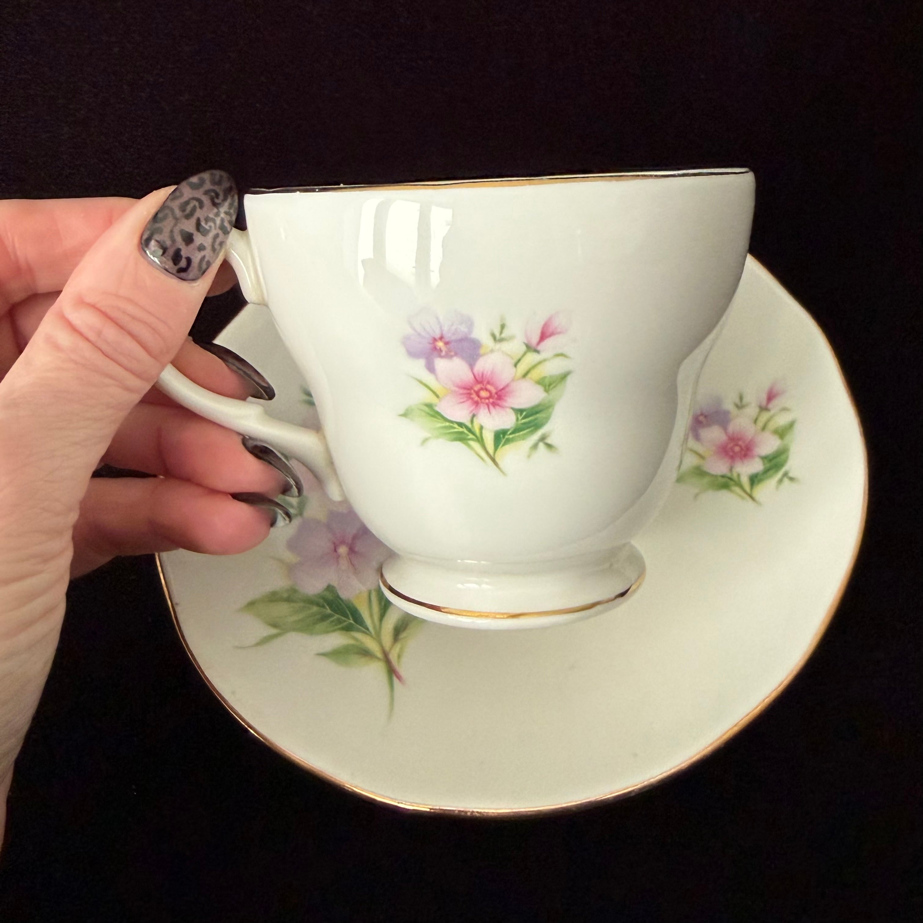 Feral, Vintage Bone China Statement Cup & Saucer, Home Decor