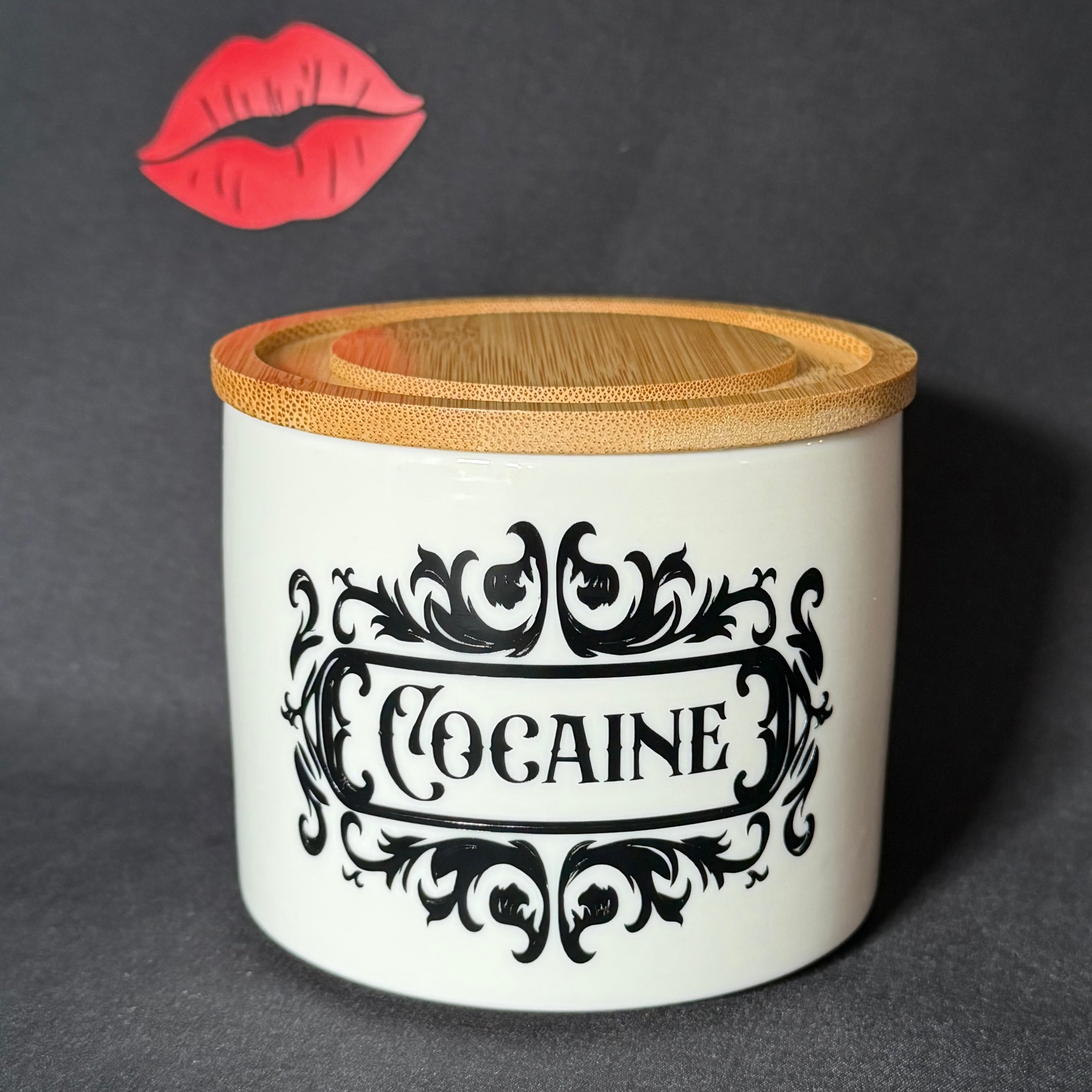 Funny Statement Storage Canister Cocaine, Decorative Kitchen Storage Jar, Bold Home Decor, Sassy Swears