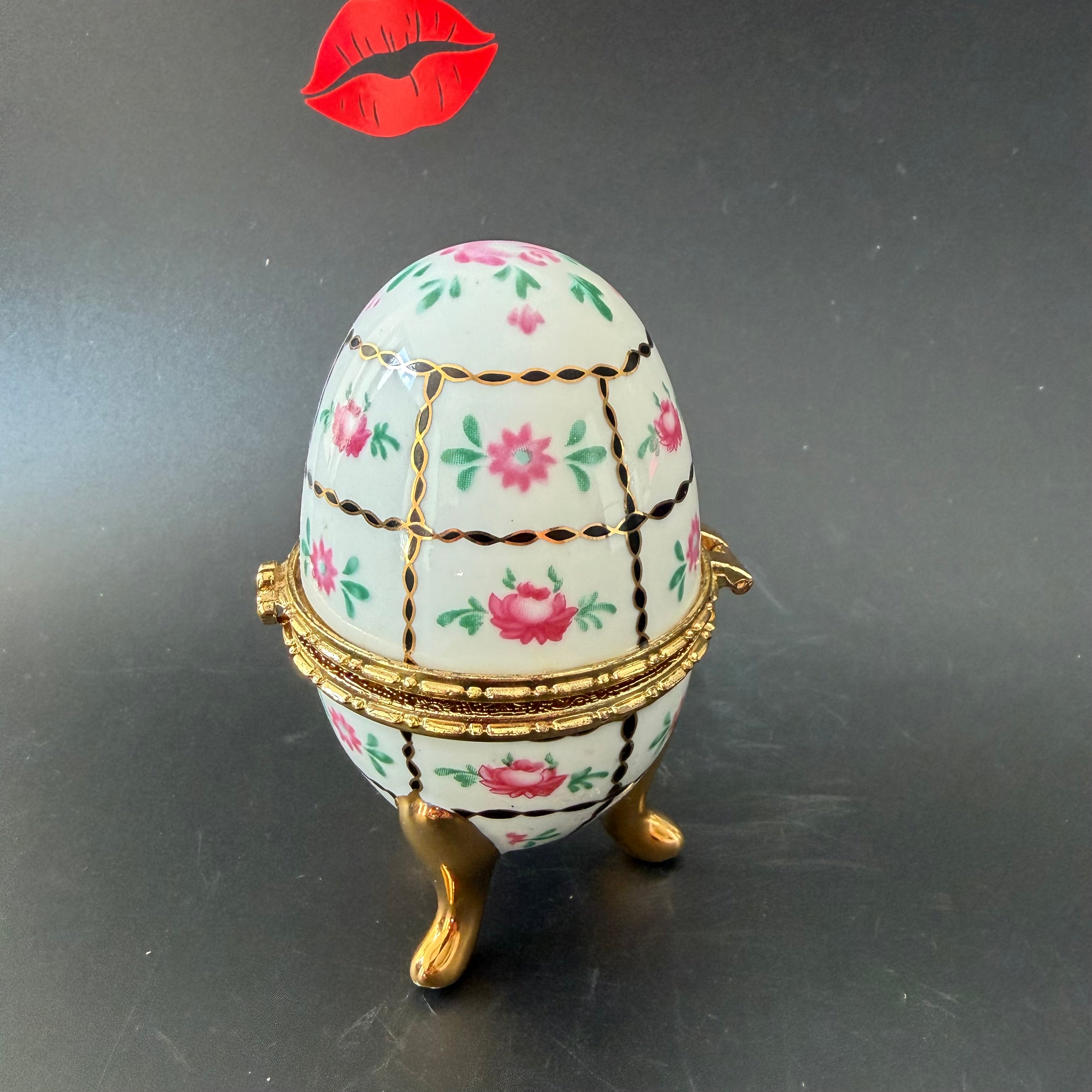 Nosy Fucker Vintage Porcelain Egg Trinket Box