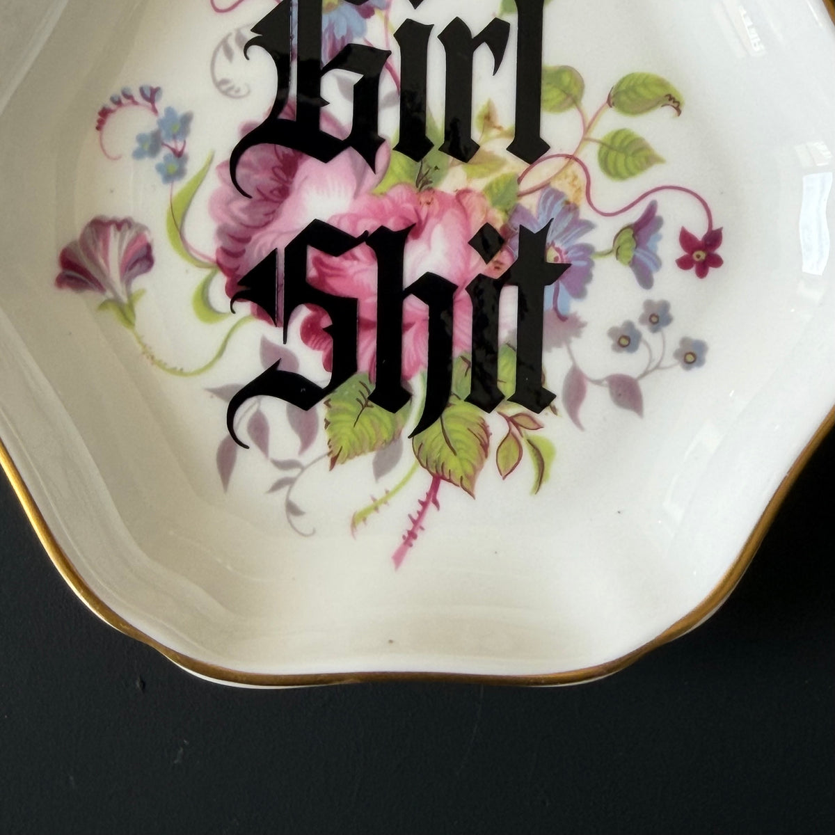 Girl Shit Vintage Coalport Bone China Dish