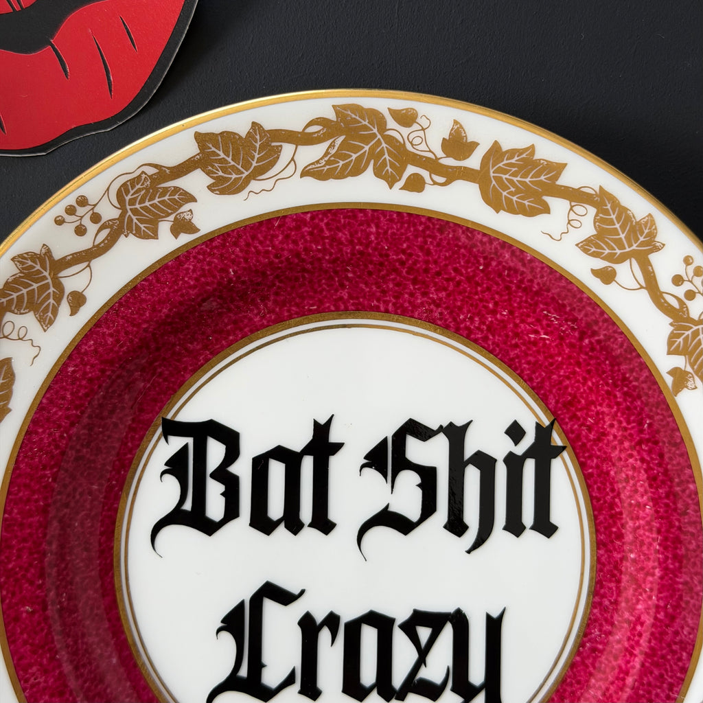 Bat Shit Crazy Vintage Wedgwood Bone China Plate