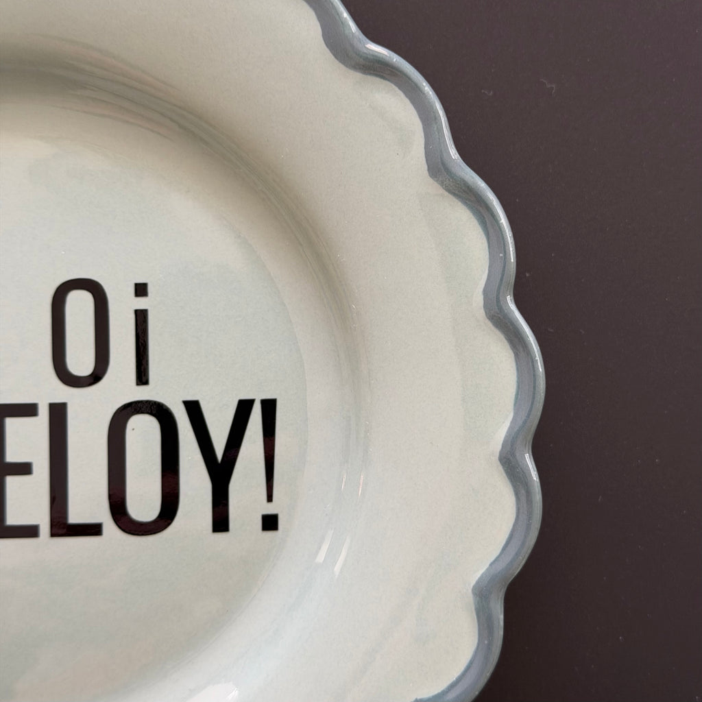 "Oi Oi Saveloy!" Funny British Humour Decorative Plate | Sweary Gift