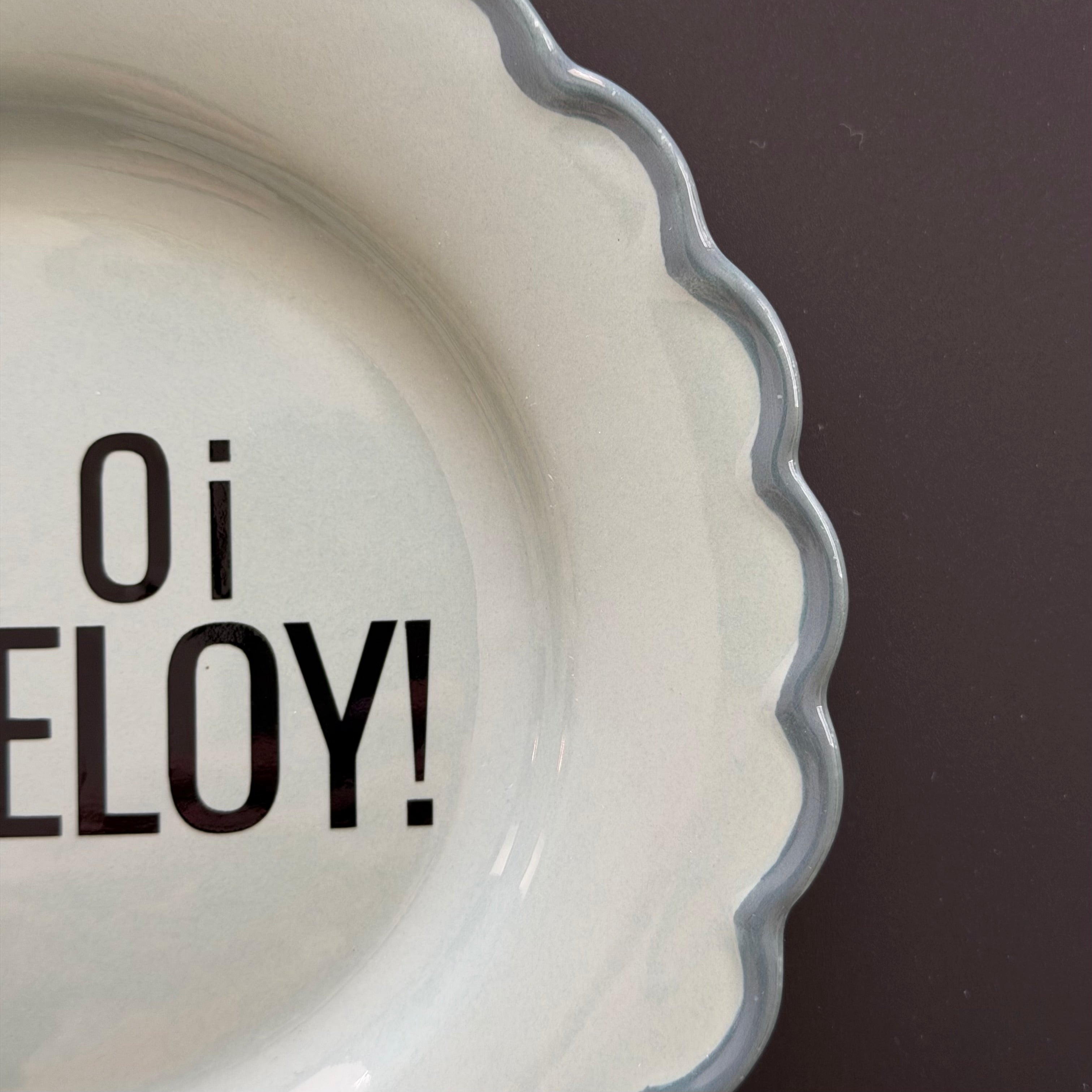 "Oi Oi Saveloy!" Funny British Humour Decorative Plate | Sweary Gift