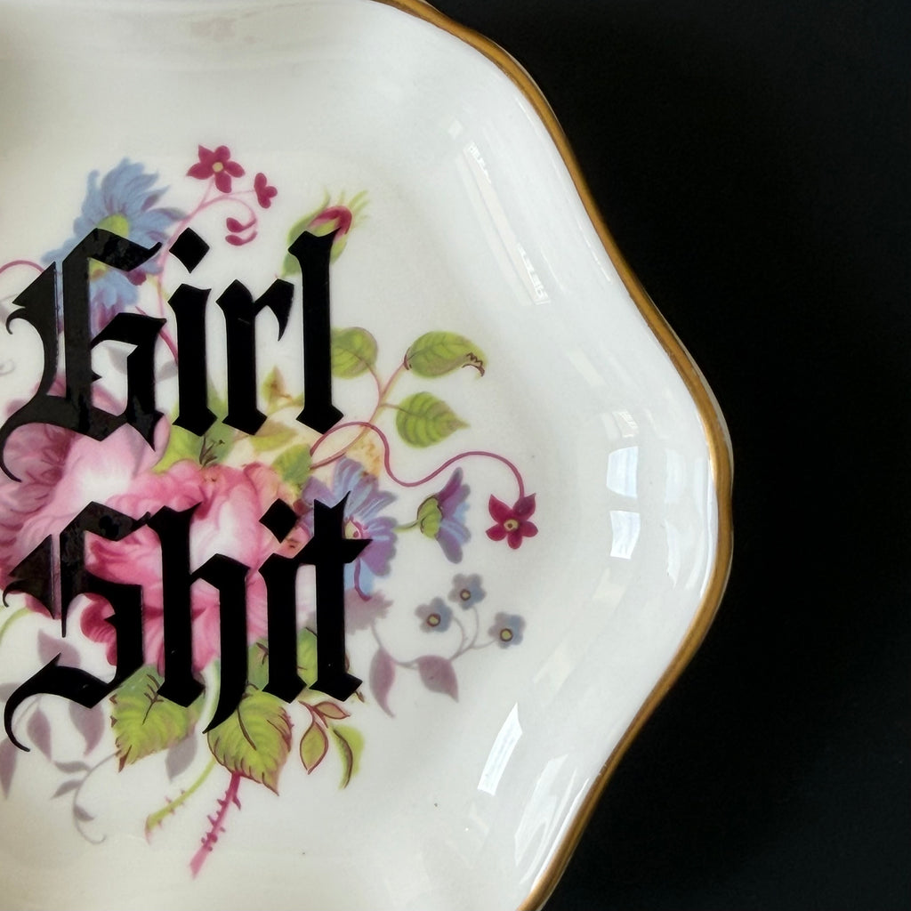 Girl Shit Vintage Coalport Bone China Dish