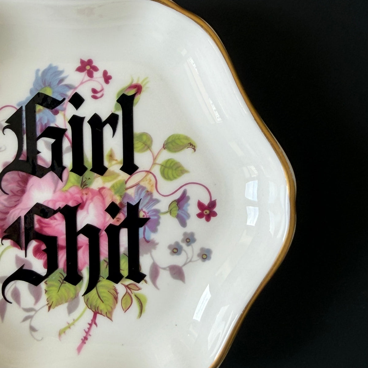 Girl Shit Vintage Coalport Bone China Dish