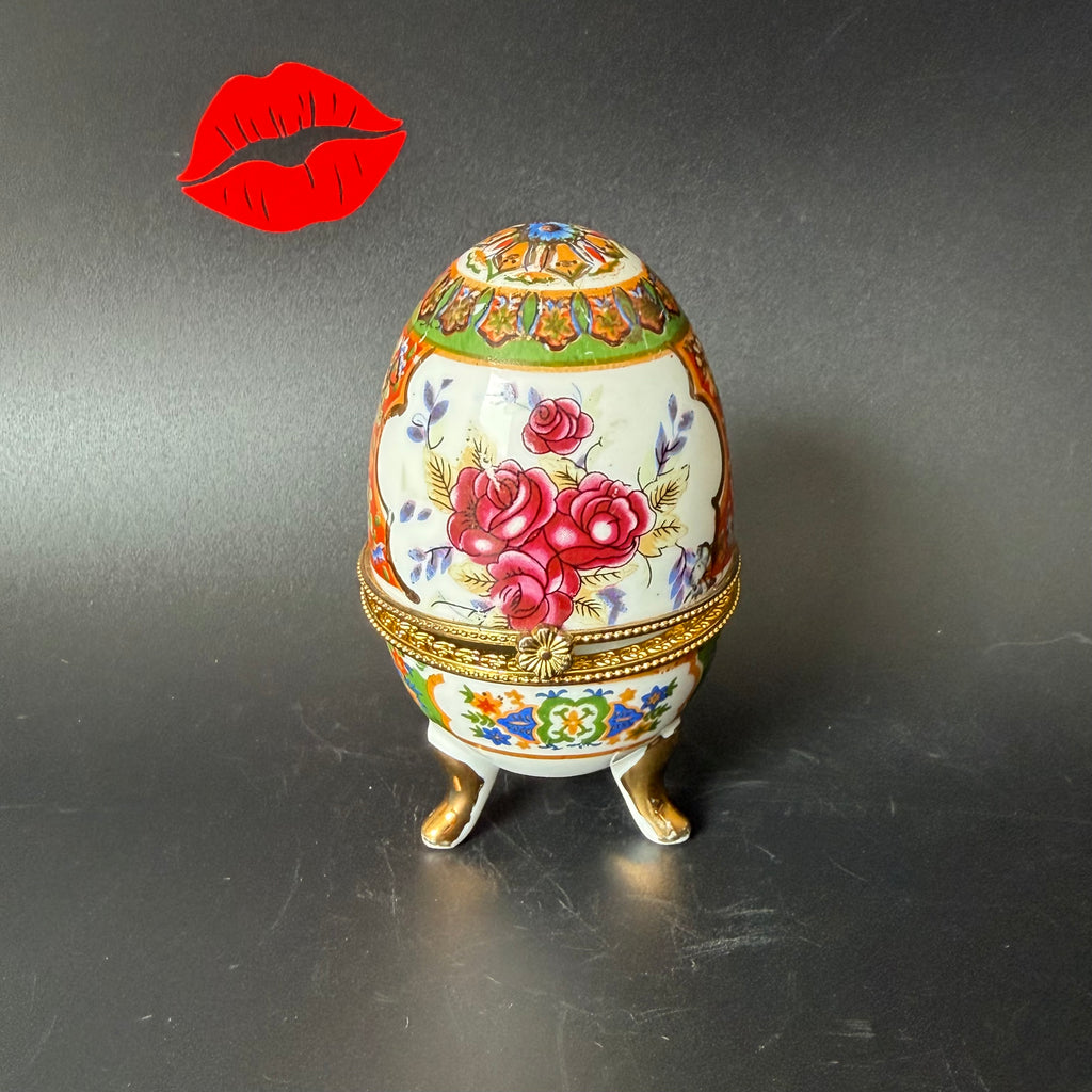 Nosy Cunt Vintage Porcelain Egg Trinket Box