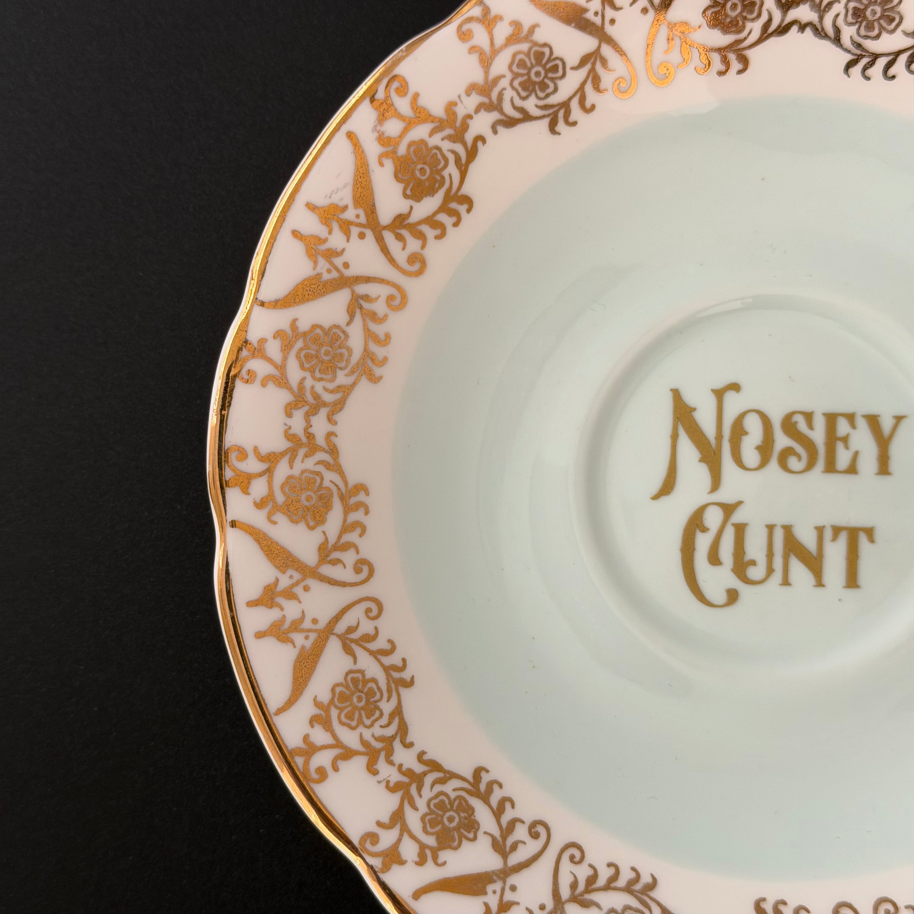 Nosey Cunt | Hand Decorated Vintage Bone China Plate