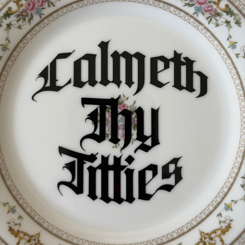 Calmeth Thy Titties Vintage Royal Doulton Bone China Decorative Plate
