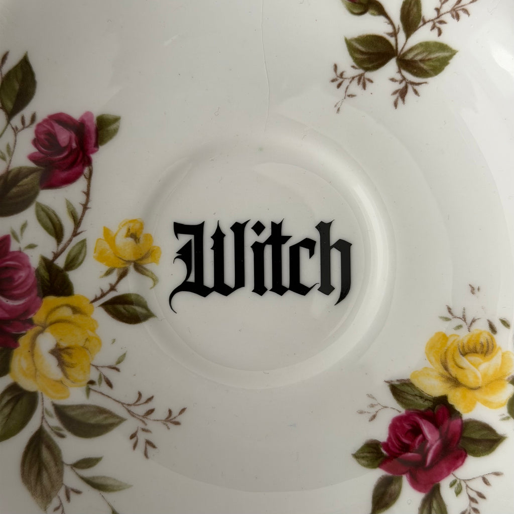 Witch Vintage Bone China Saucer Plate