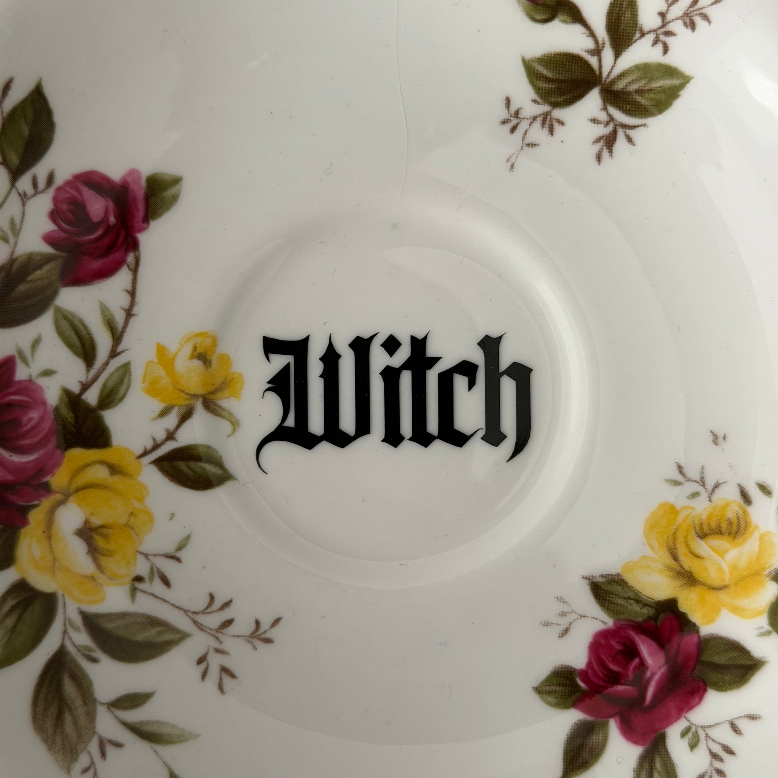 Witch Vintage Bone China Saucer Plate