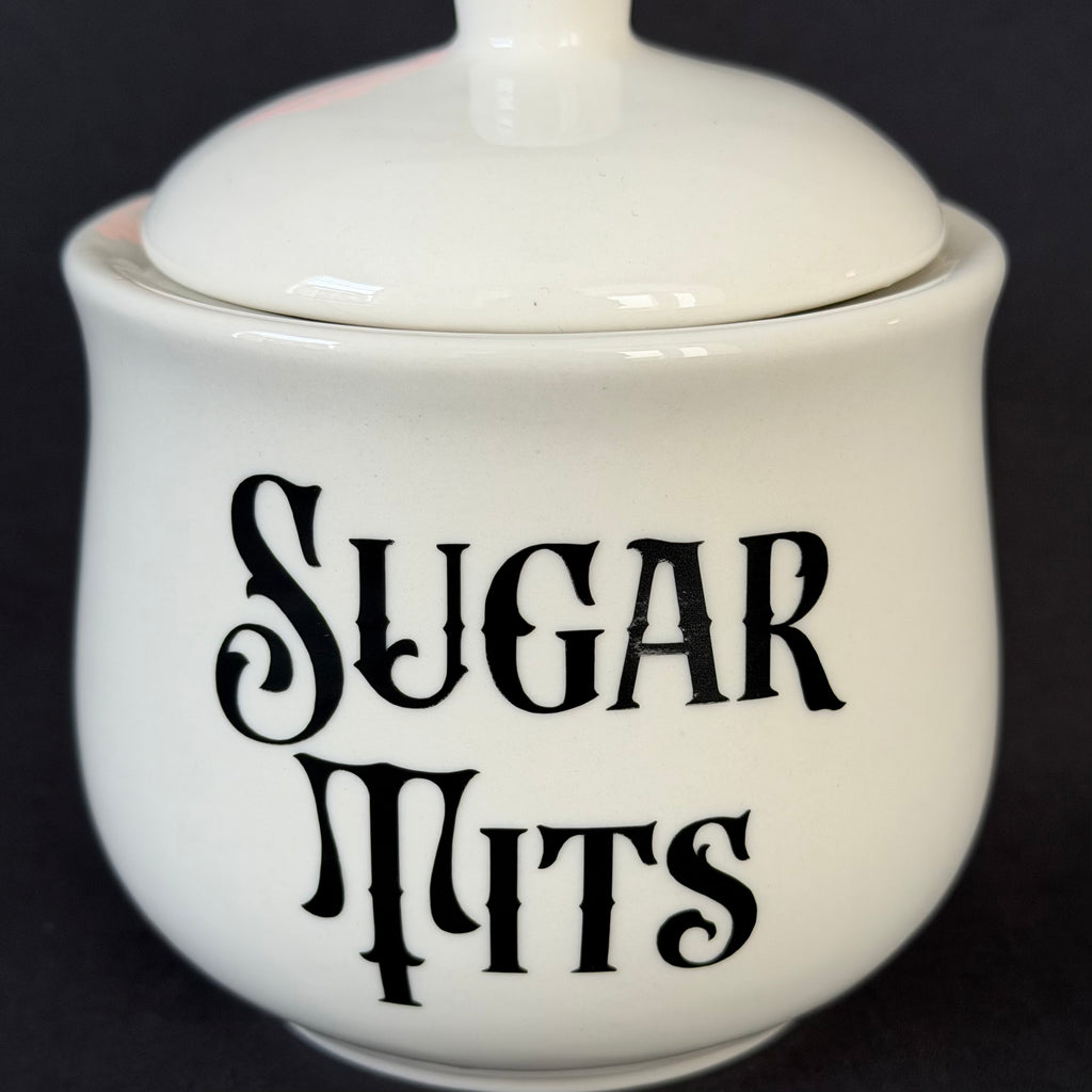 Sugar Tits, Funny Sugar Bowl, Cheeky Kitchen Storage Jar, Sweary Kitchen Decor