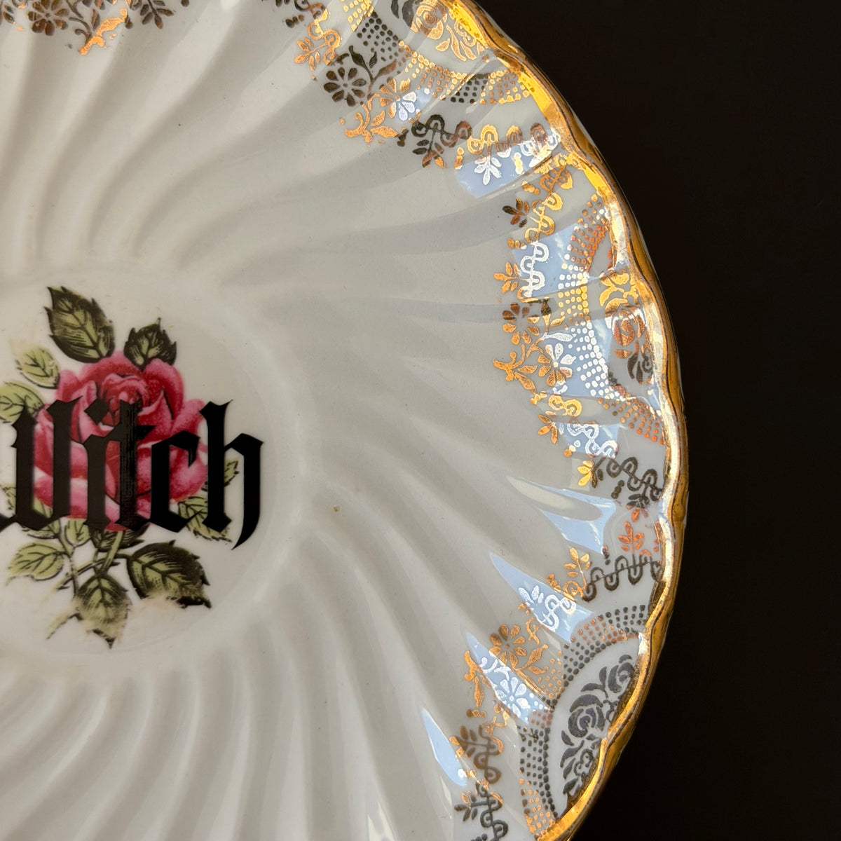 Witch Vintage China Decorative Saucer Plate