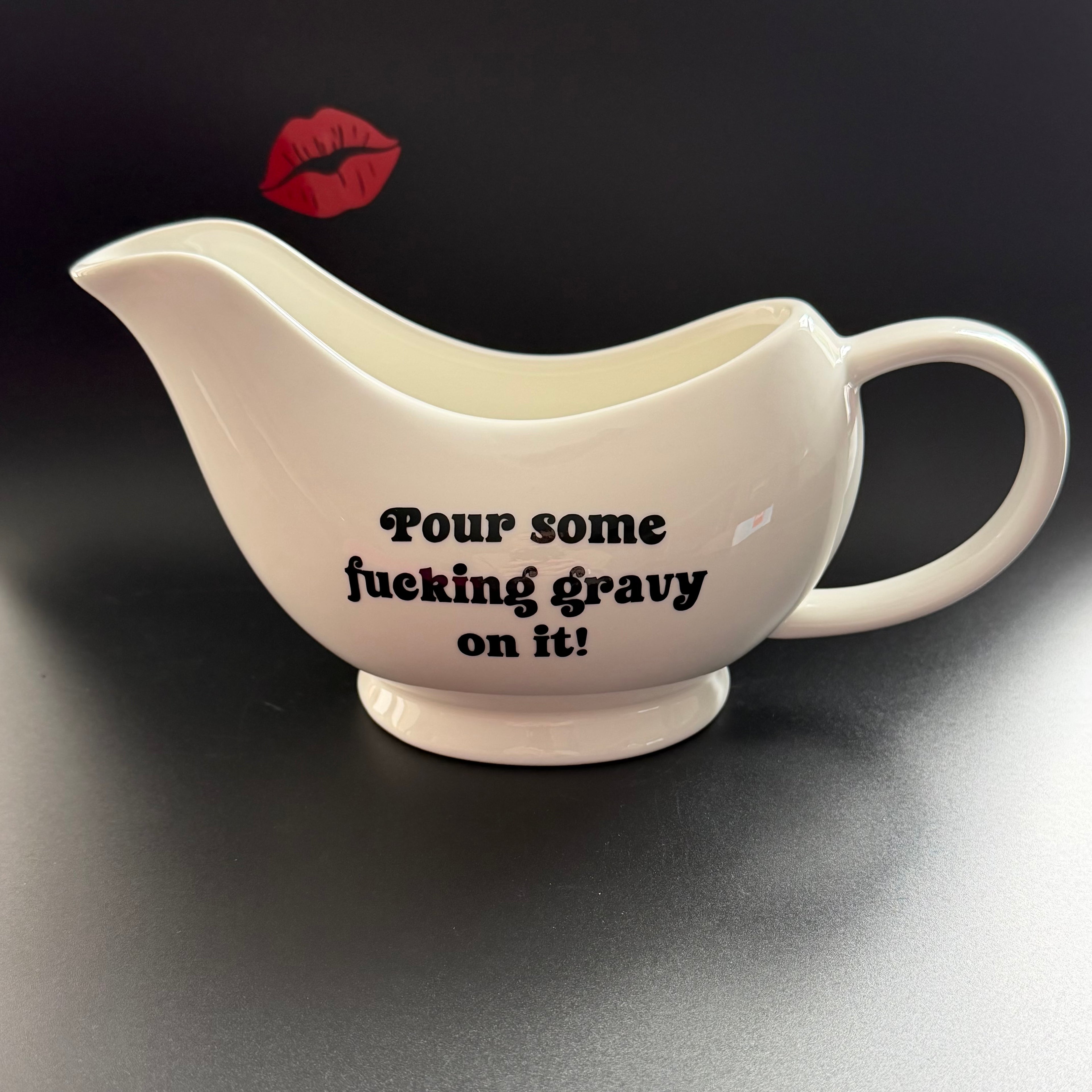 Pour Some Fucking Gravy On It Gravy Jug, Funny Porcelain Gravy Boat, Sassy Kitchen Decor Gift