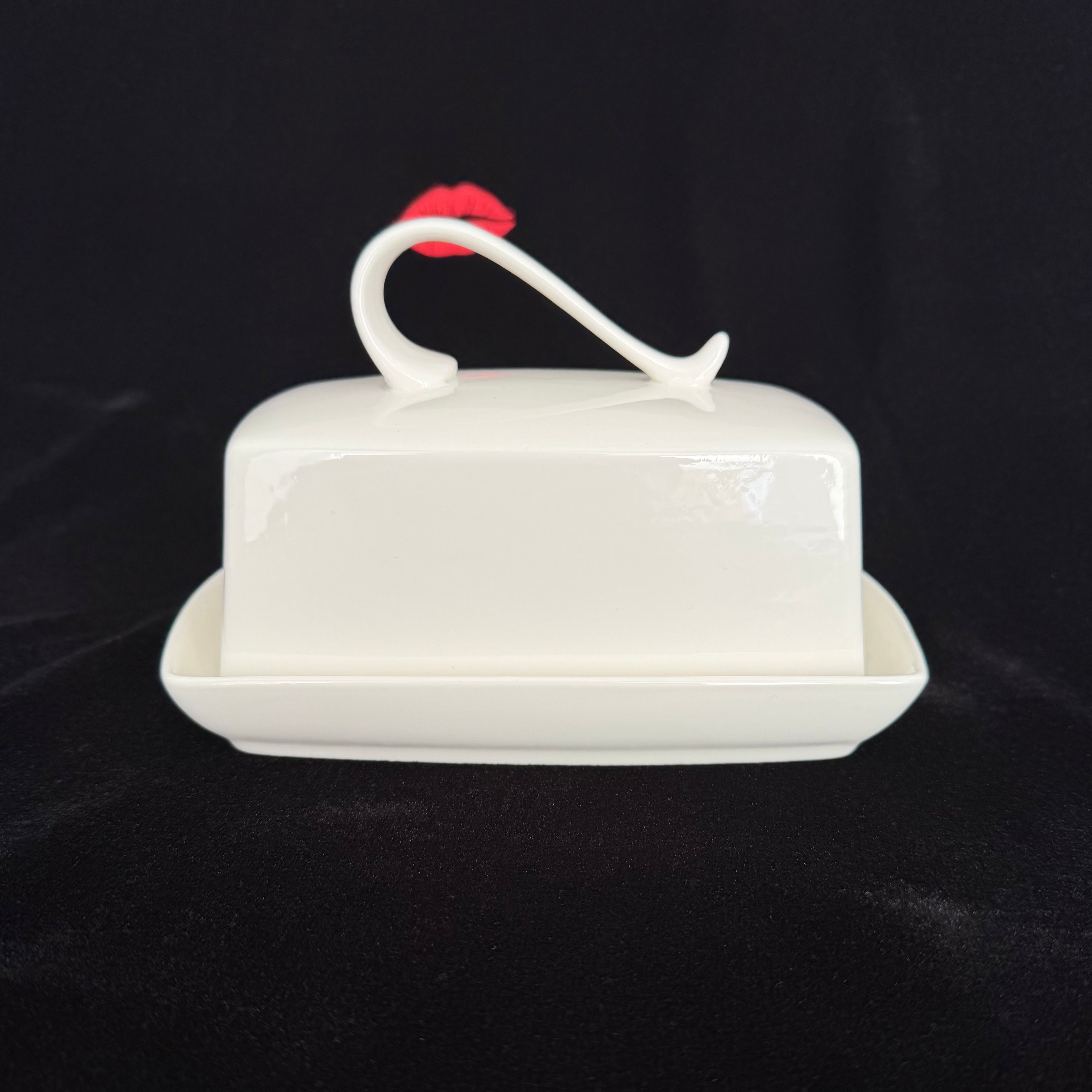Rude Butter Dish, Yes It's Butter I'm Not A Cheap Peasant Bastard, White China Dish,  Kitchen Decor