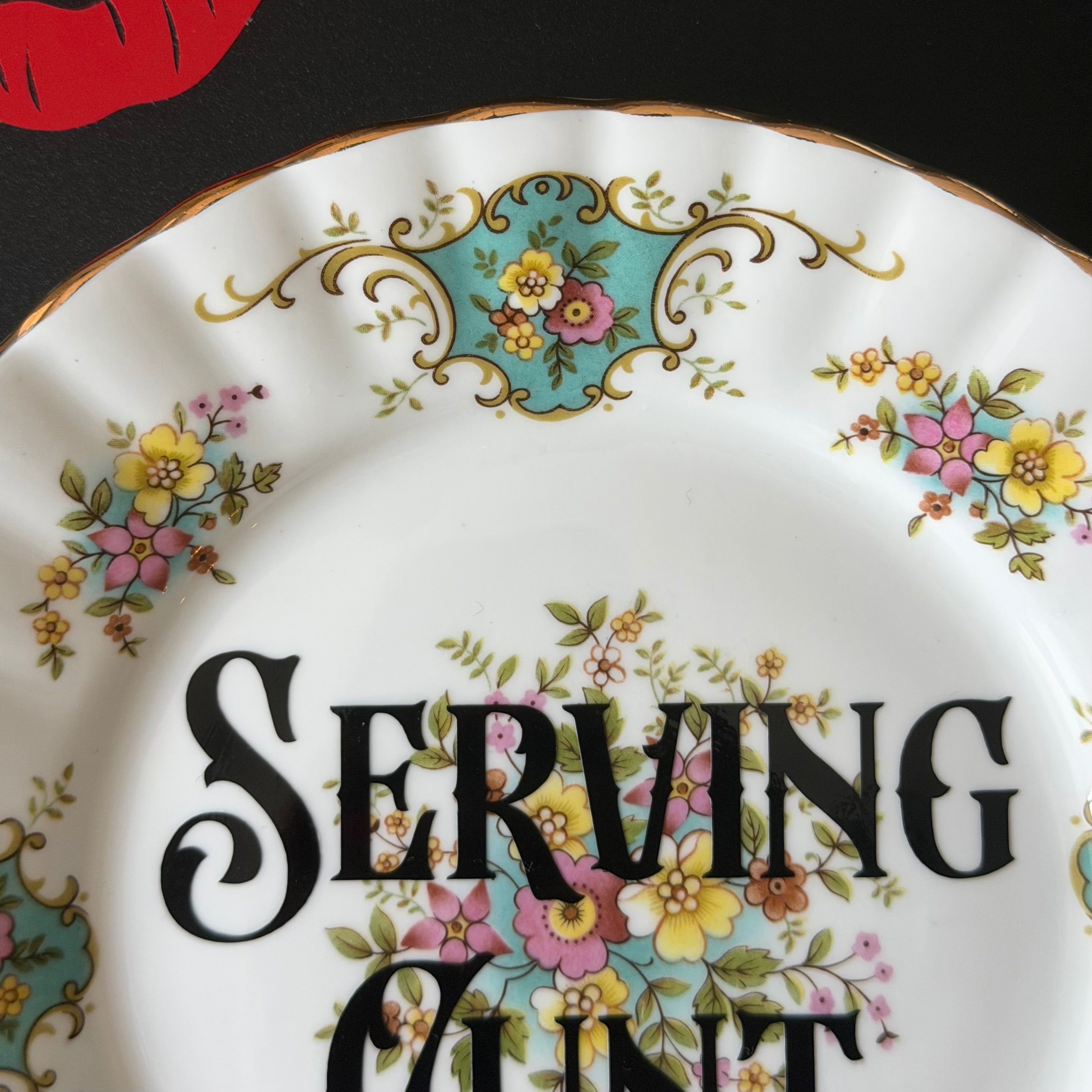 Serving Cunt, Vintage Royal Stafford Bone China Plate