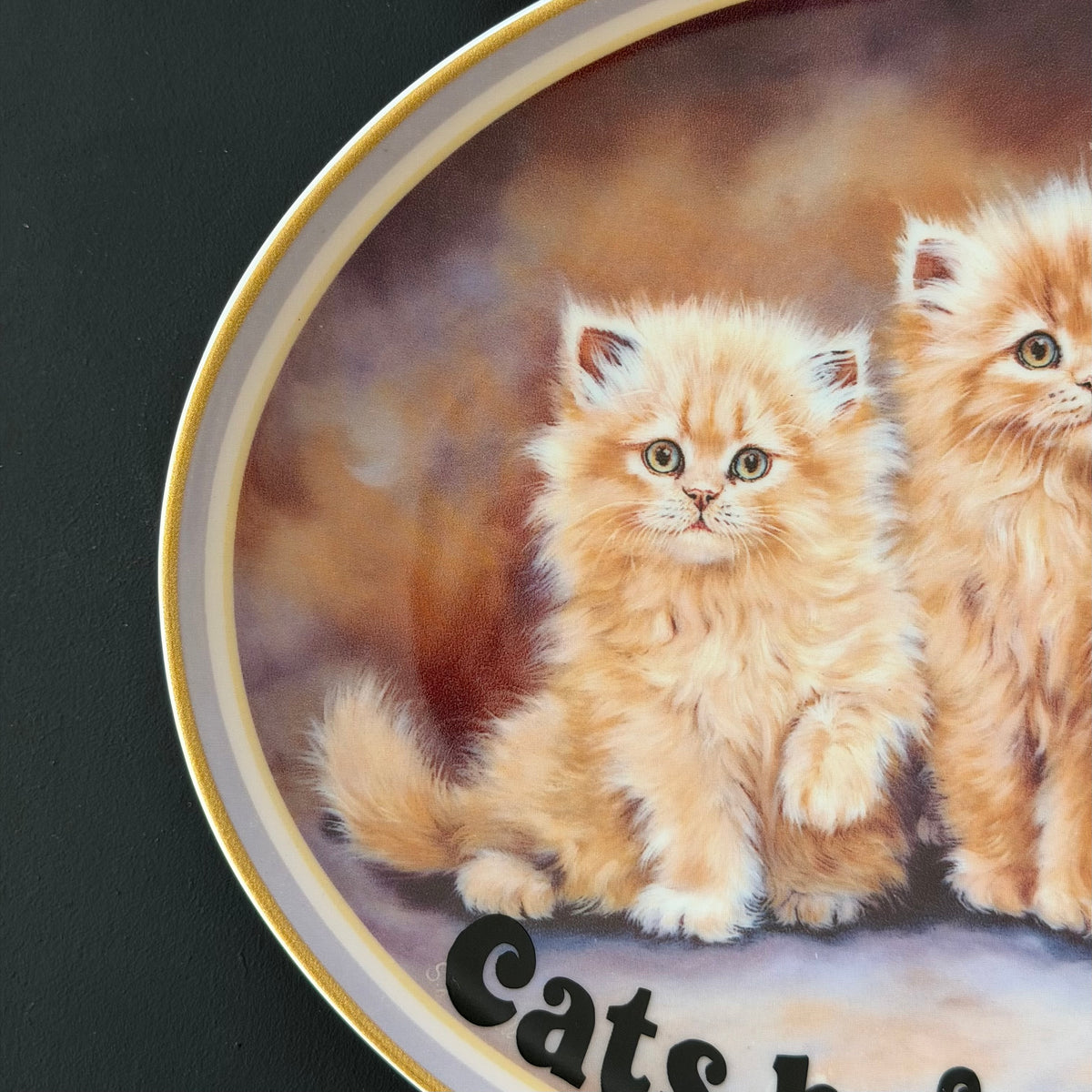 Cats before Twats Vintage 1998 Cat Plate